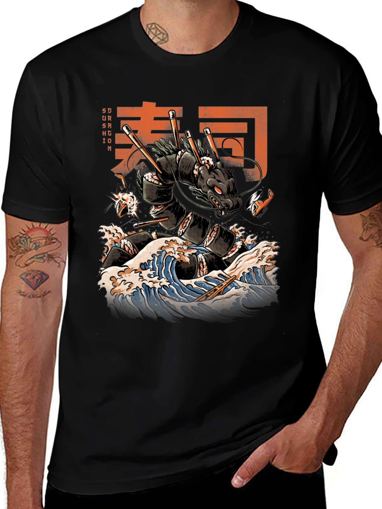 Sushi Dragon Graphic Tee