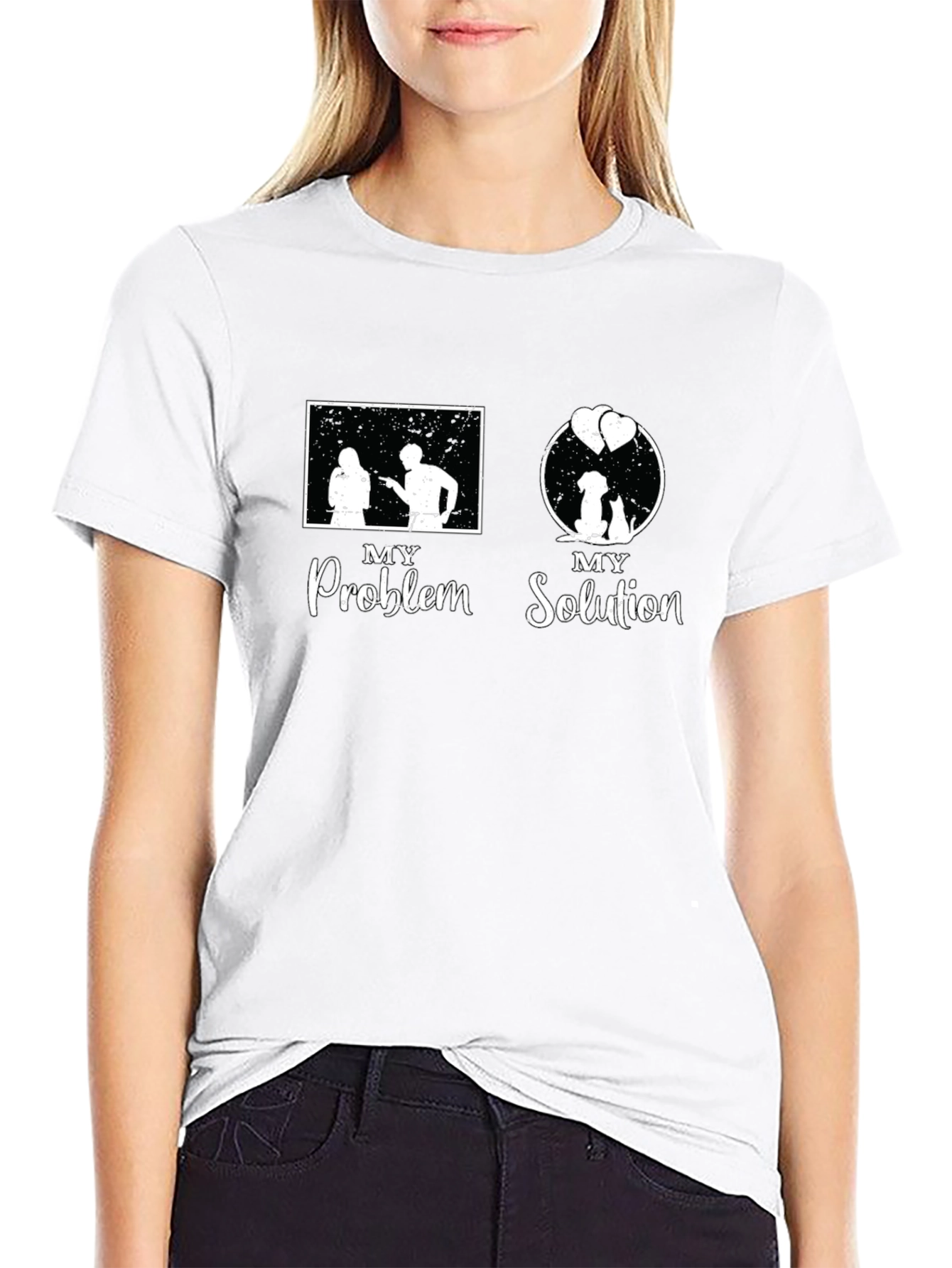Problem Solution Dog & Cat T-Shirt