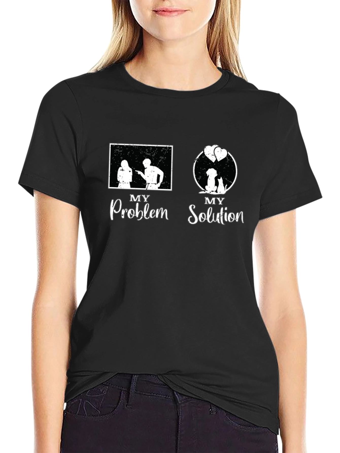 Problem Solution Dog & Cat T-Shirt