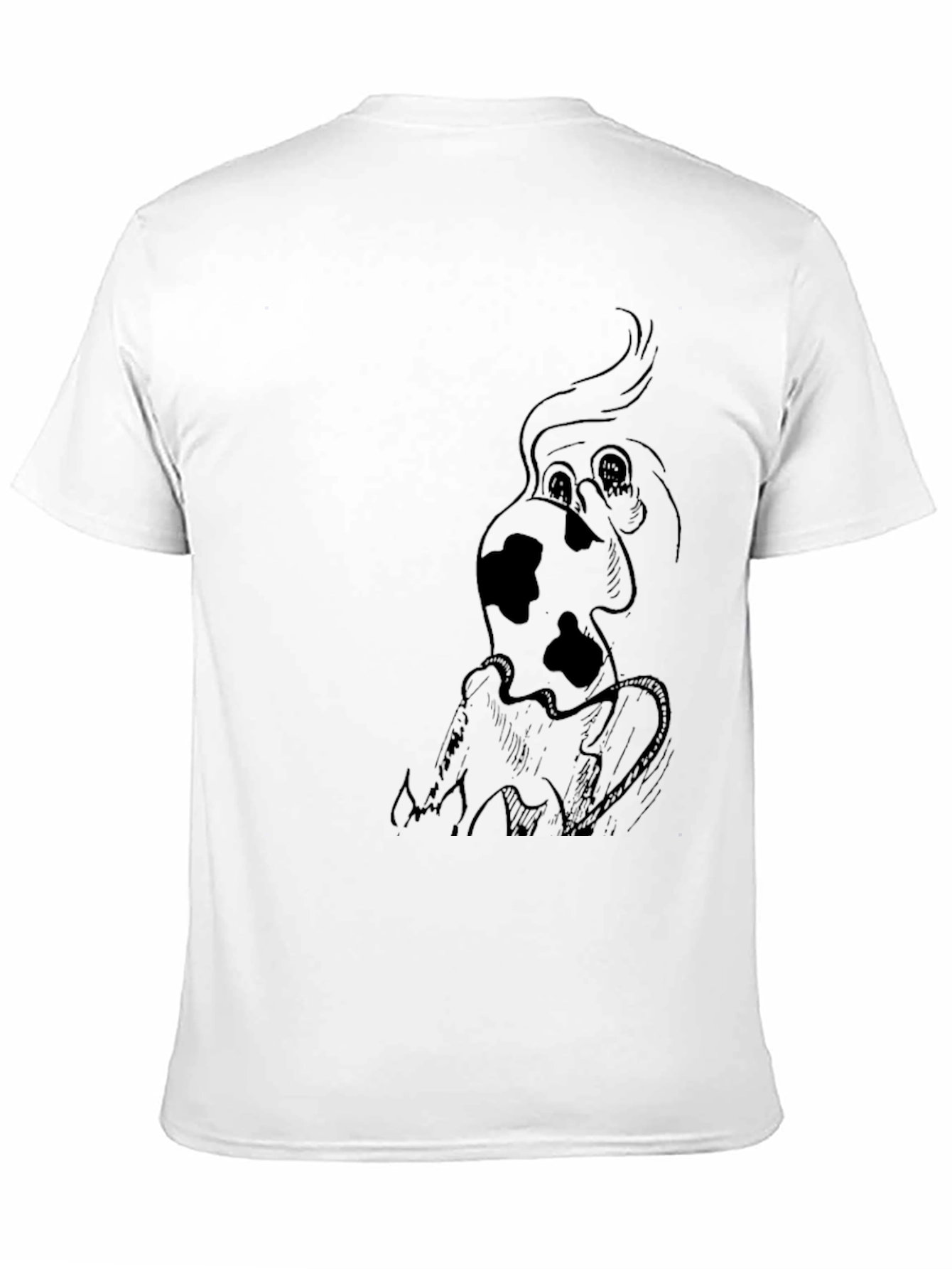 Cartoon Dog Graphic Black T-Shirt