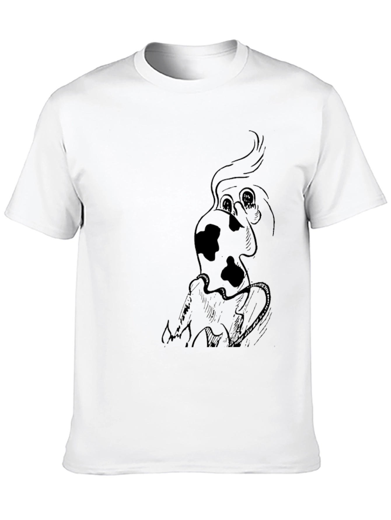 Cartoon Dog Graphic Black T-Shirt