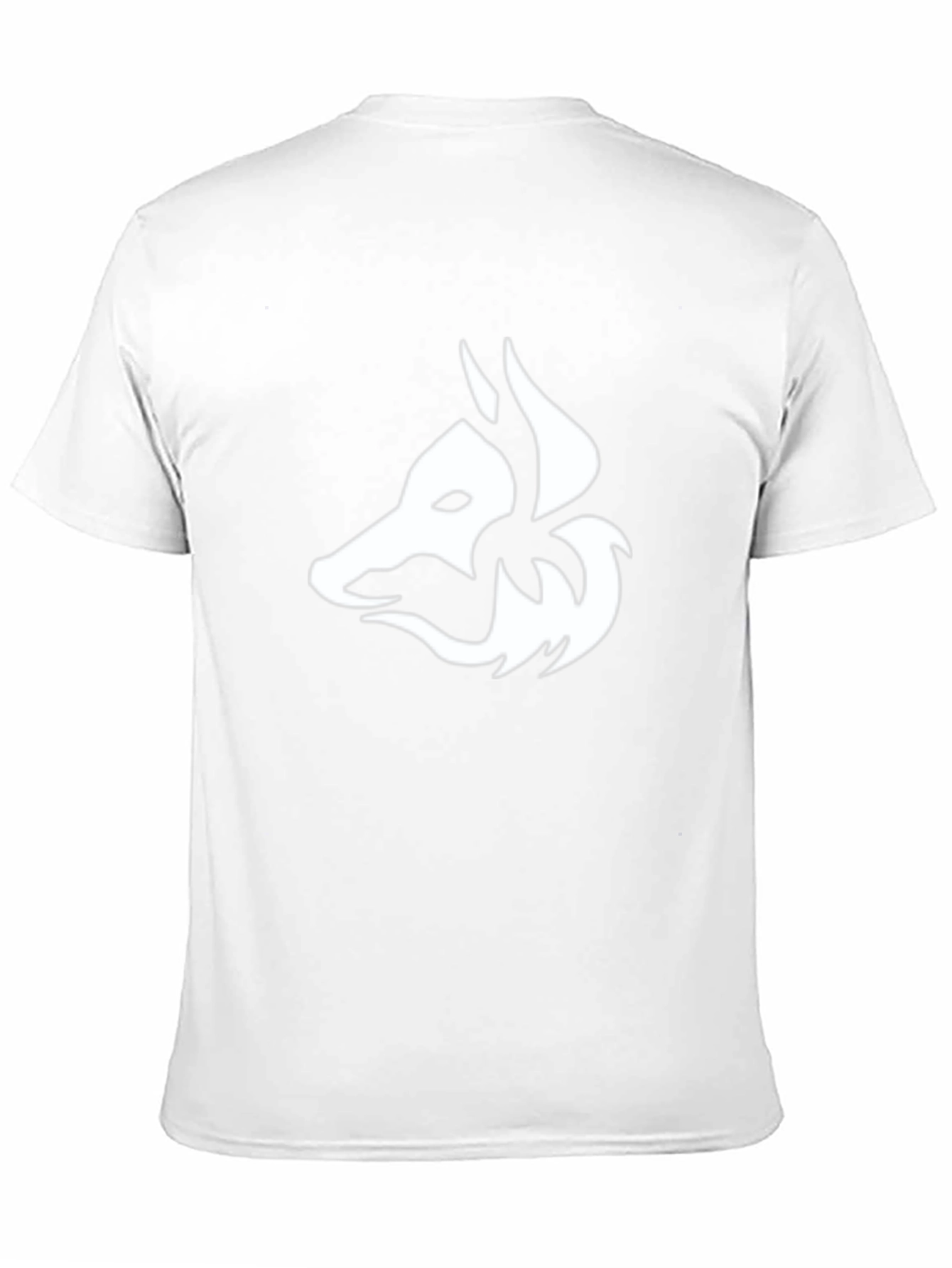Black Tee with White Fox Graphic