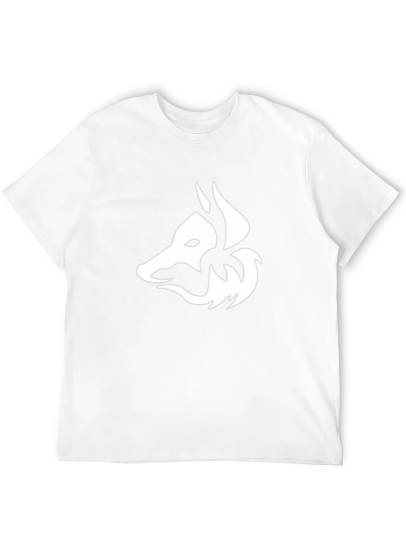 Black Tee with White Fox Graphic