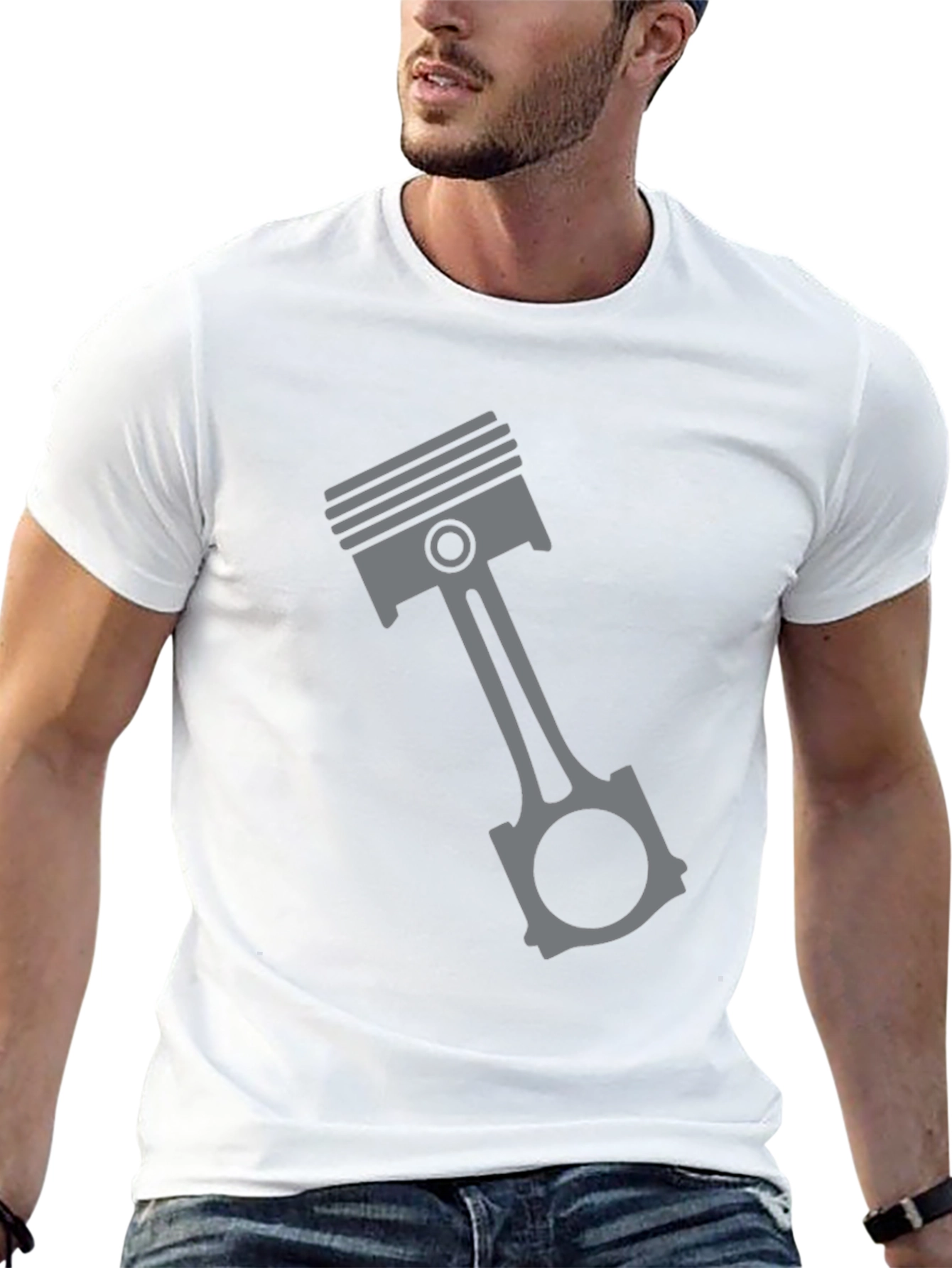 Piston Graphic Tee - Black Engine Enthusiast T-Shirt