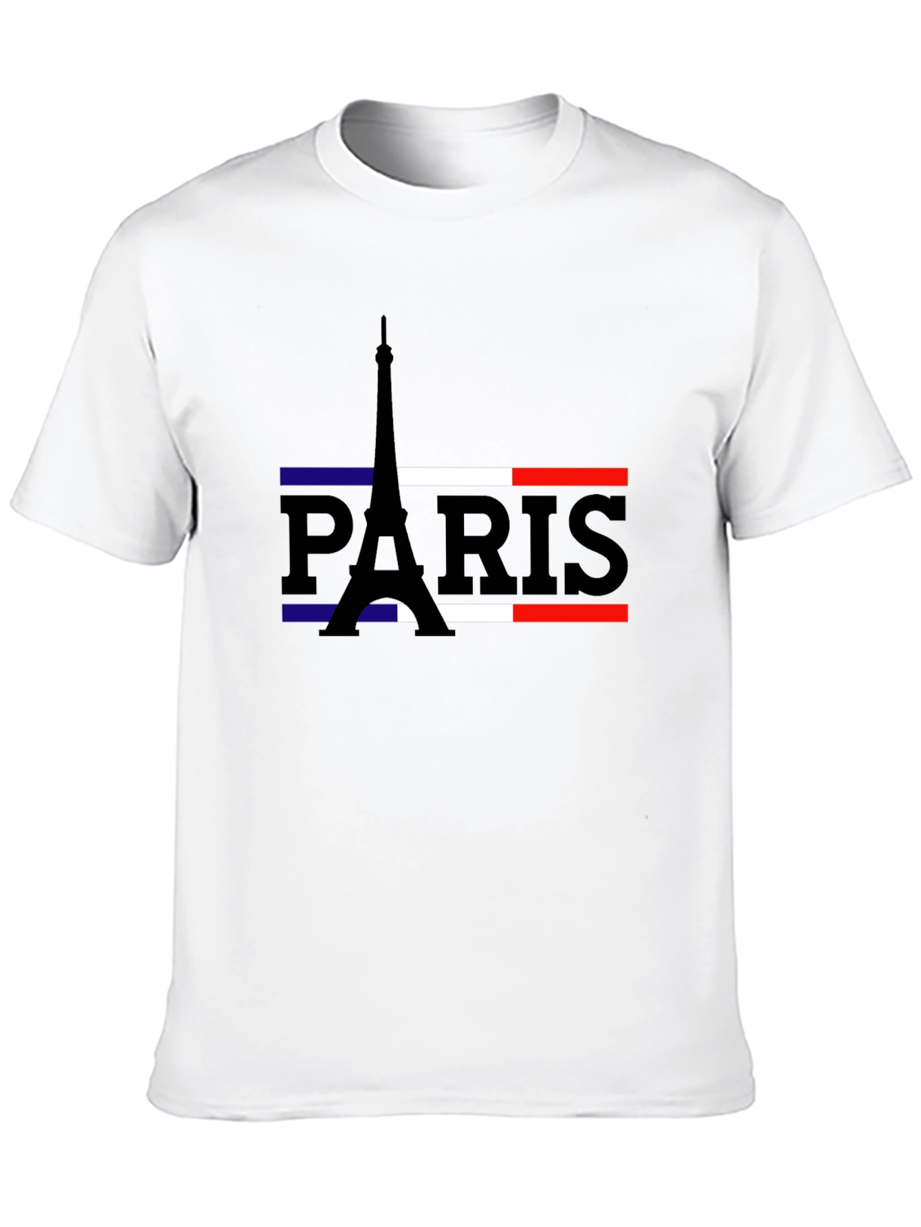Paris Eiffel Tower Flag Graphic T-Shirt