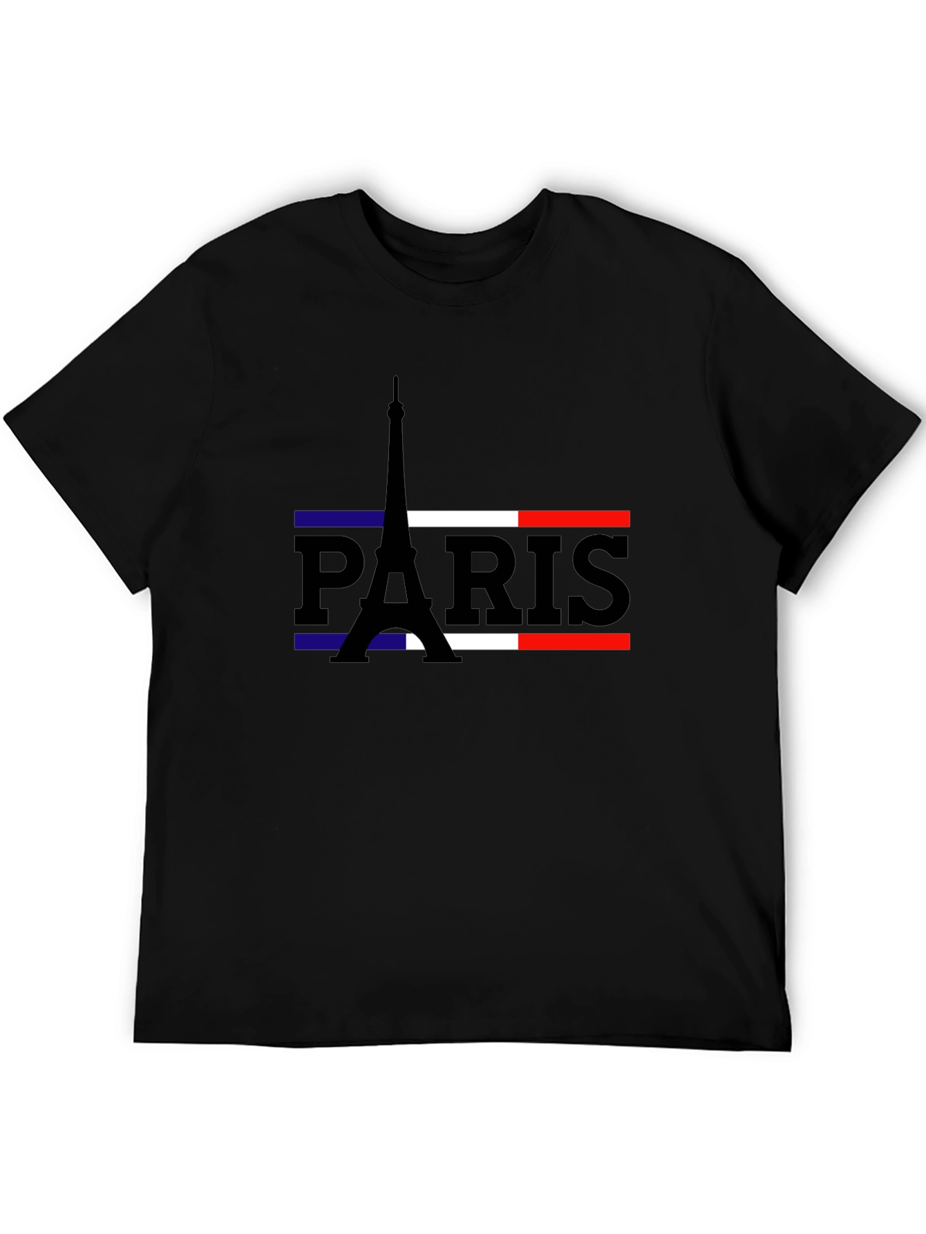 Paris Eiffel Tower Flag Graphic T-Shirt