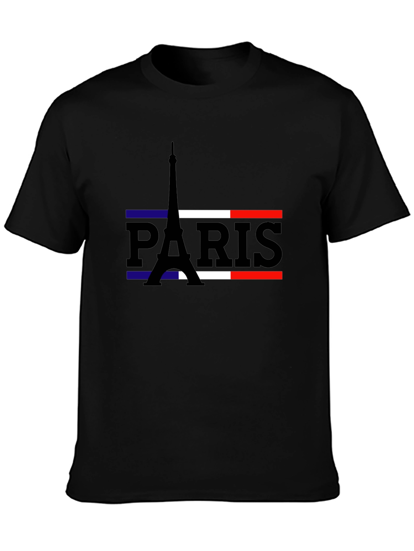 Paris Eiffel Tower Flag Graphic T-Shirt