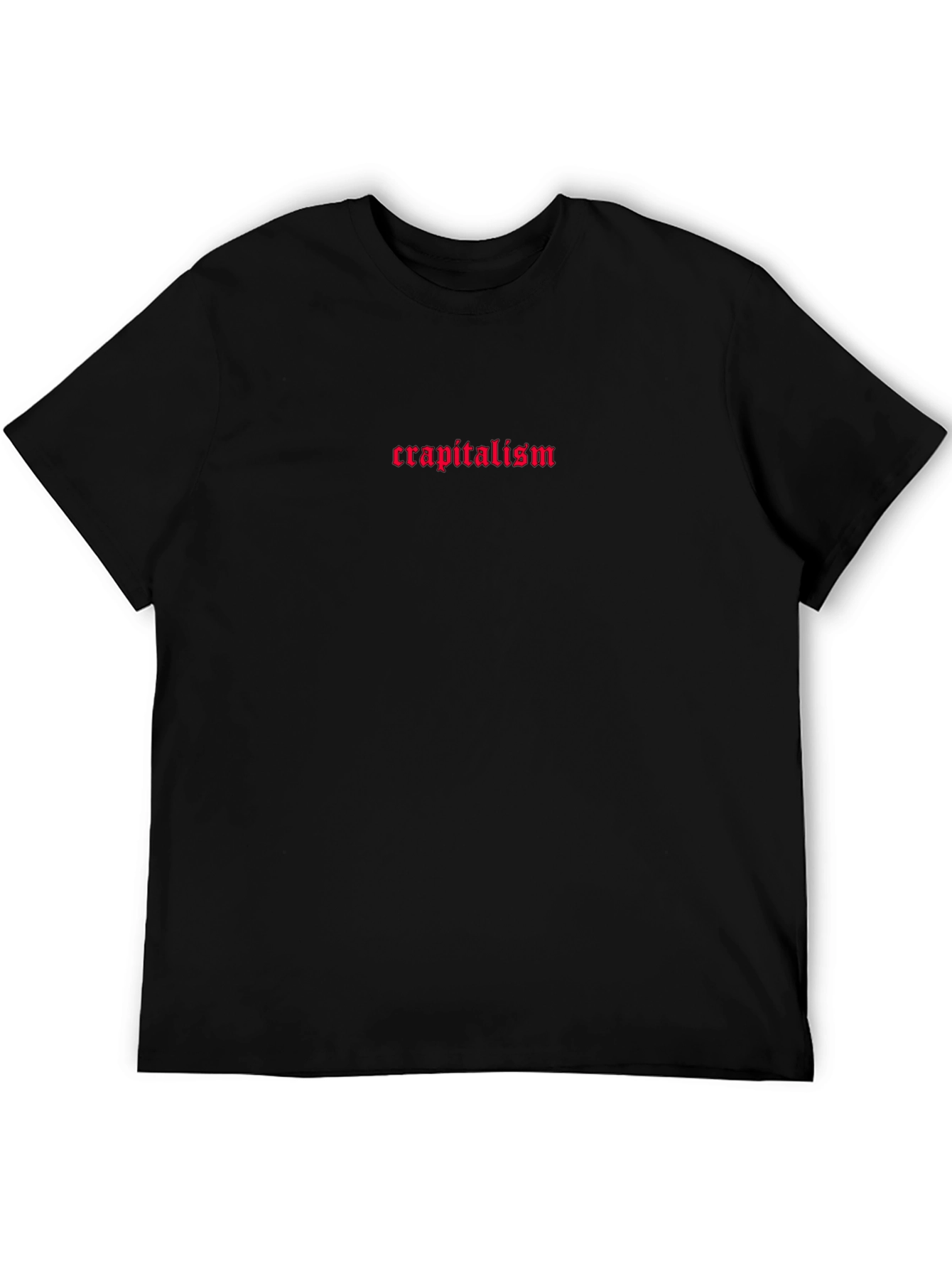 Crapitalism Black Graphic Tee - Edgy Streetwear