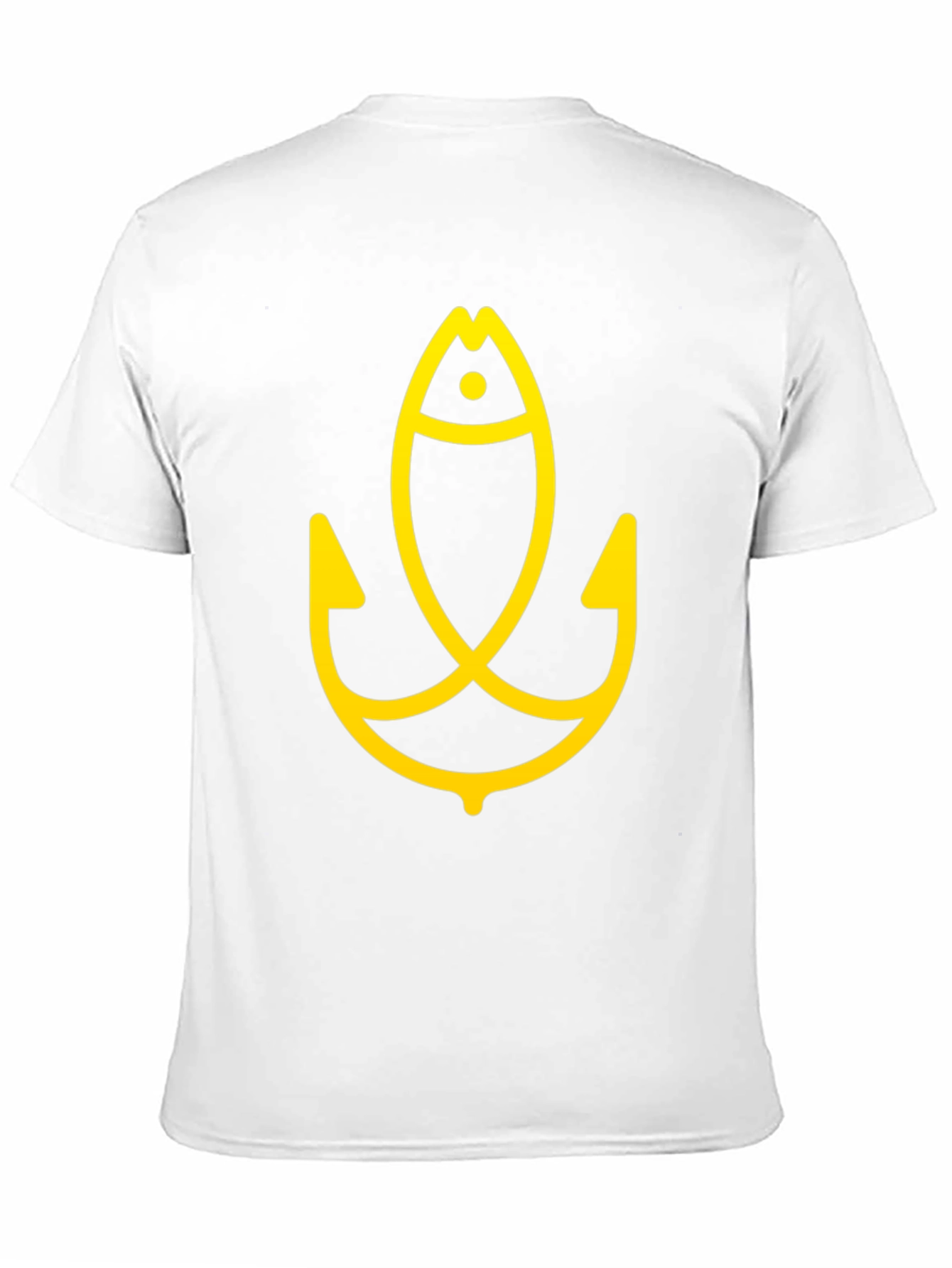 Unique Fish Hook Graphic Tee - Black
