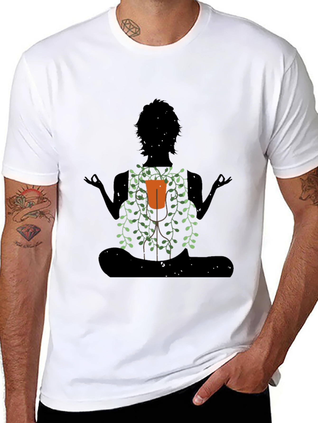 Meditating Yoga Plant Lover T-Shirt