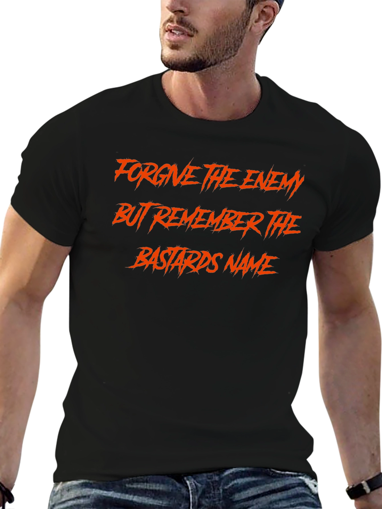 Forgive Enemy Remember Name Graphic T-Shirt