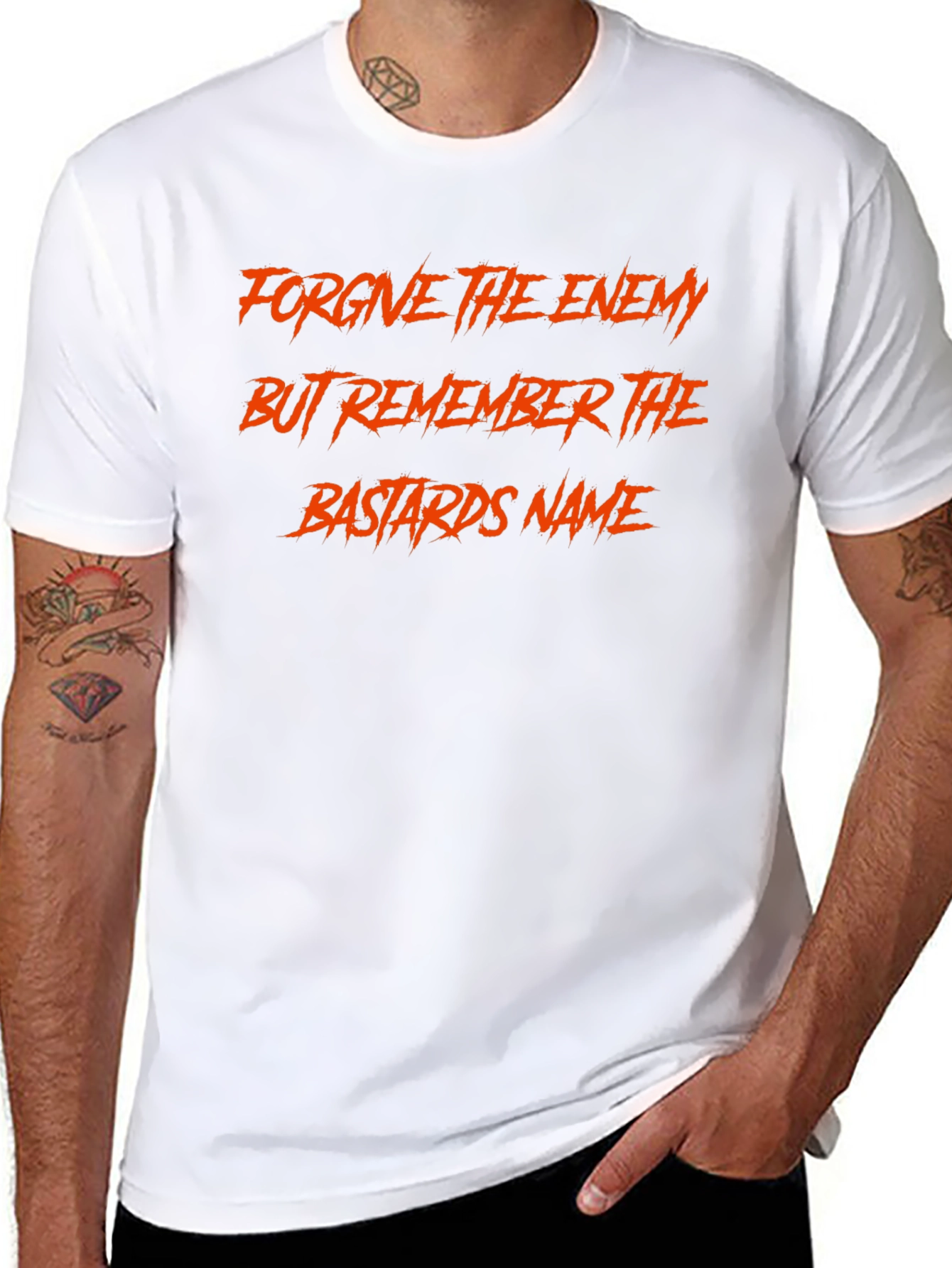 Forgive Enemy Remember Name Graphic T-Shirt