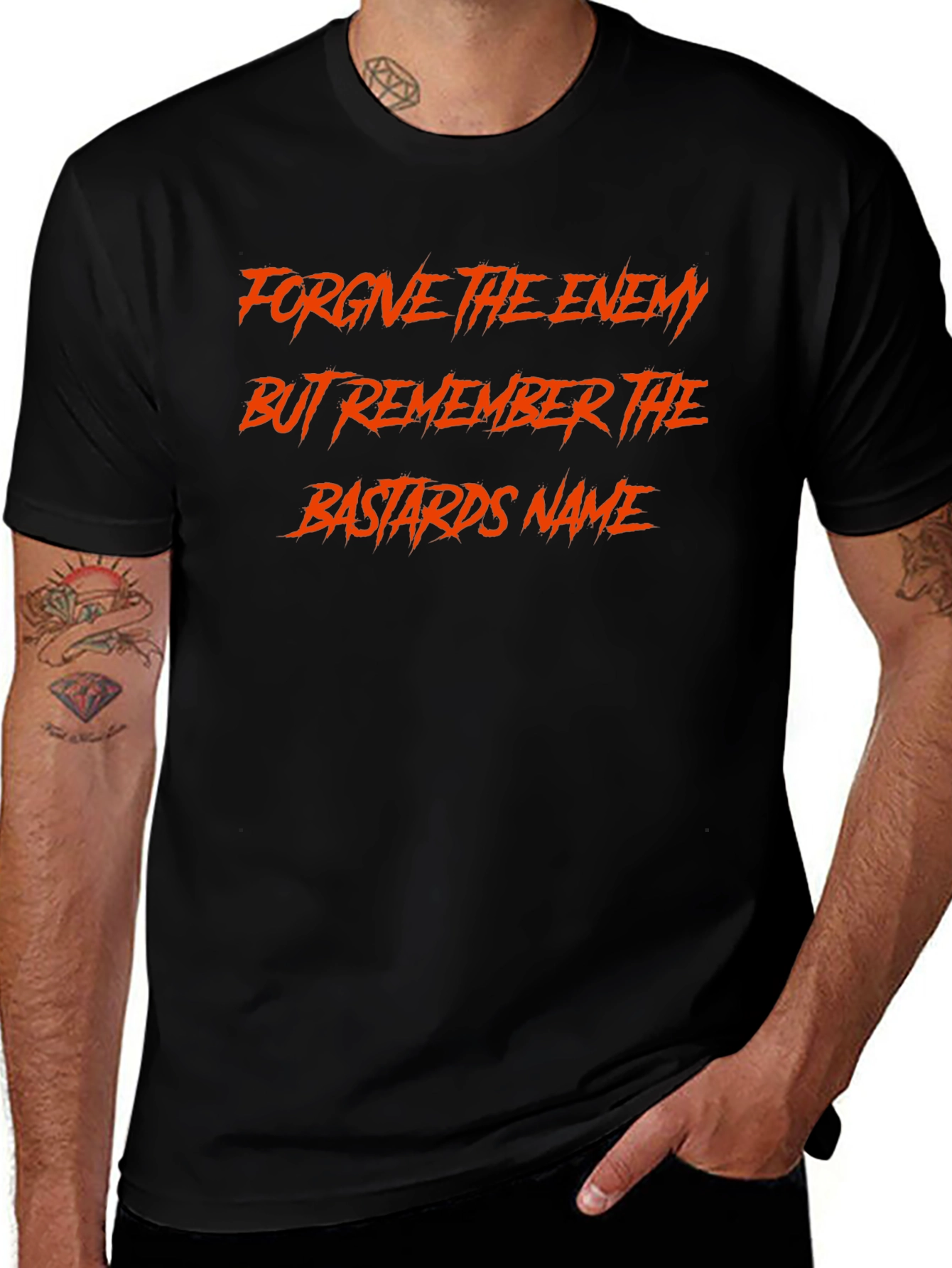 Forgive Enemy Remember Name Graphic T-Shirt