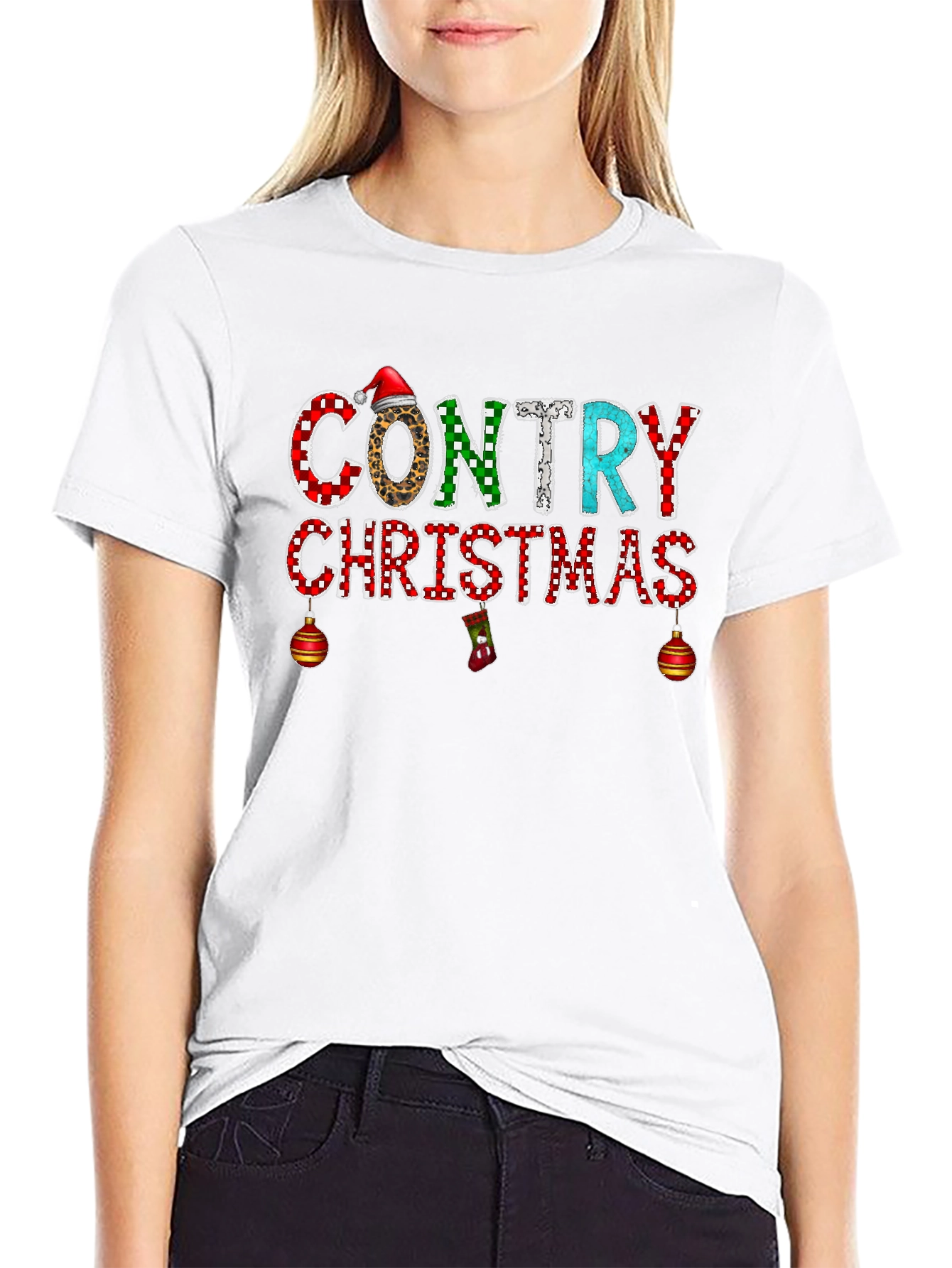 Country Christmas Graphic Tee Shirt