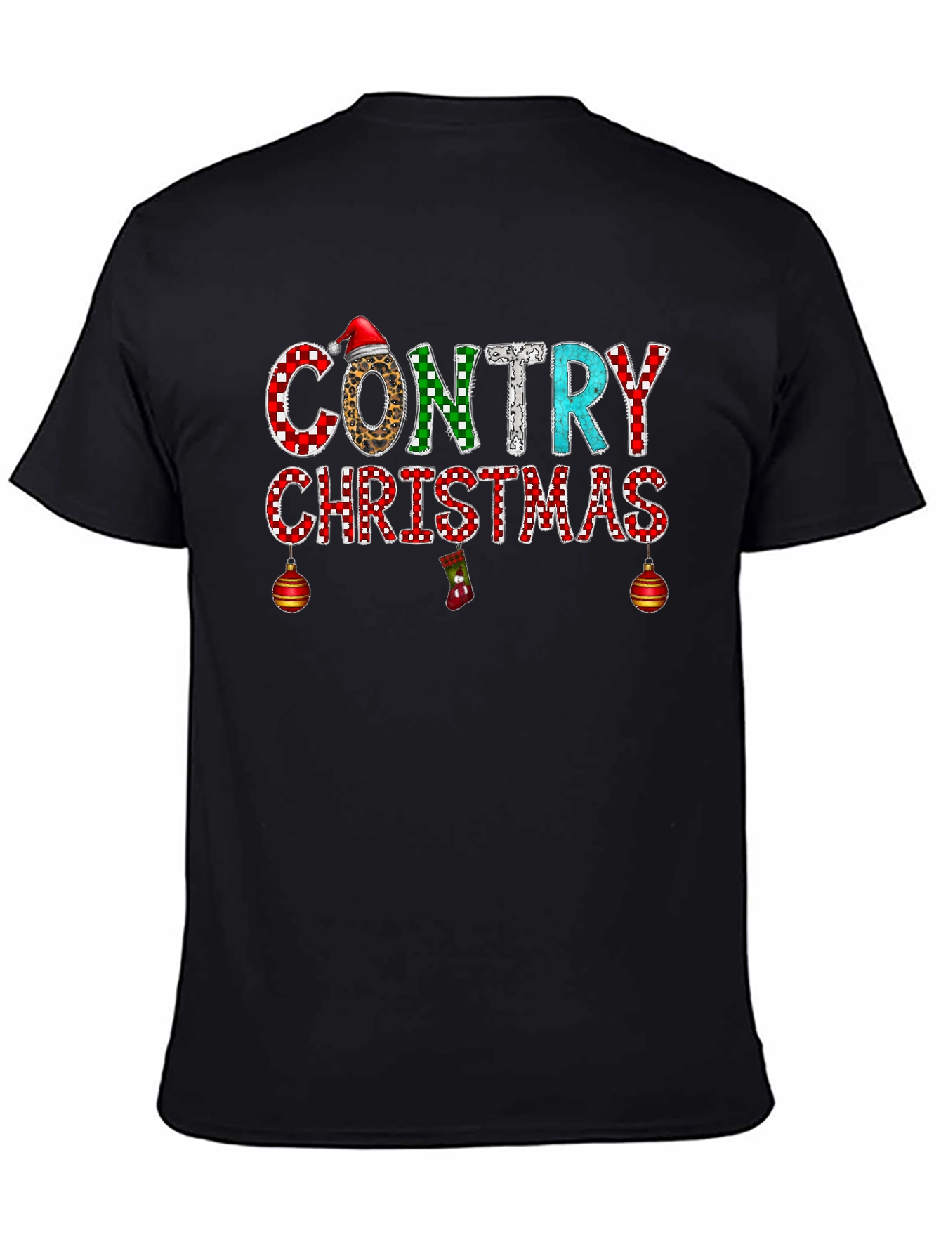 Country Christmas Graphic Tee Shirt