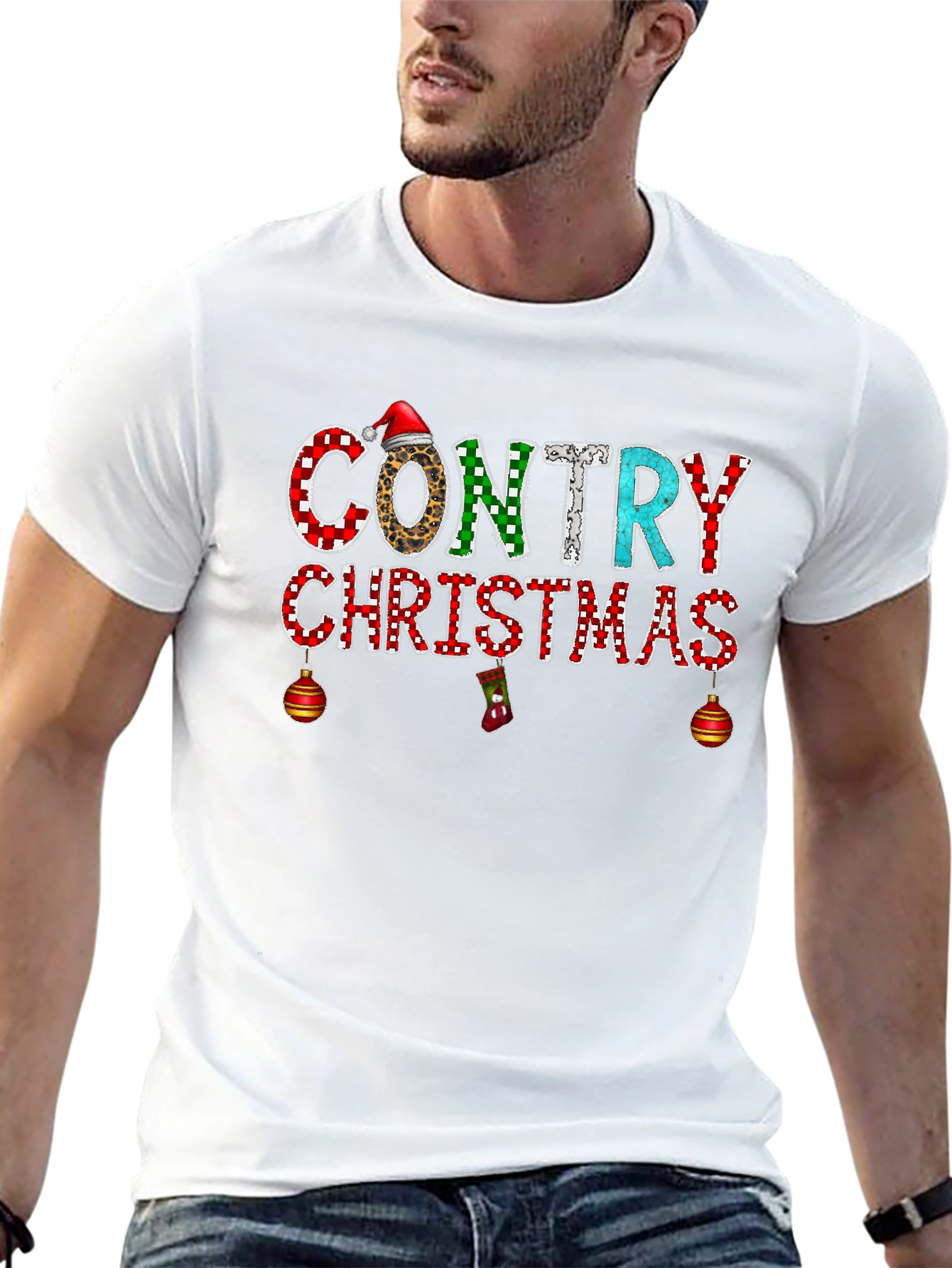 Country Christmas Graphic Tee Shirt