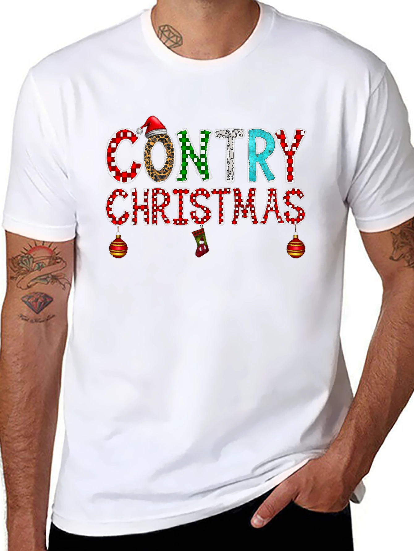 Country Christmas Graphic Tee Shirt
