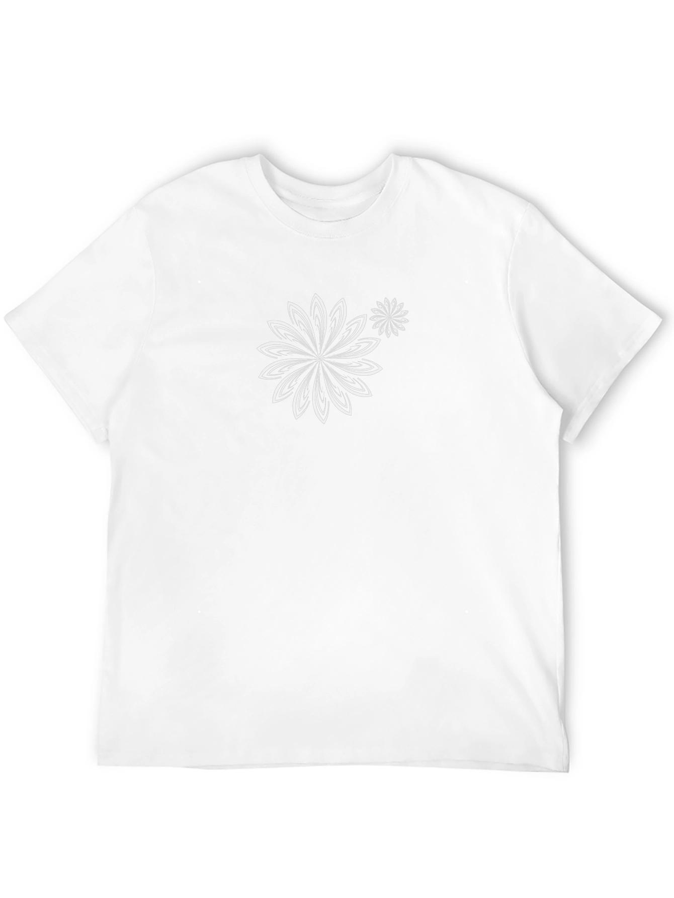 Black Tee with Floral Graphic Print