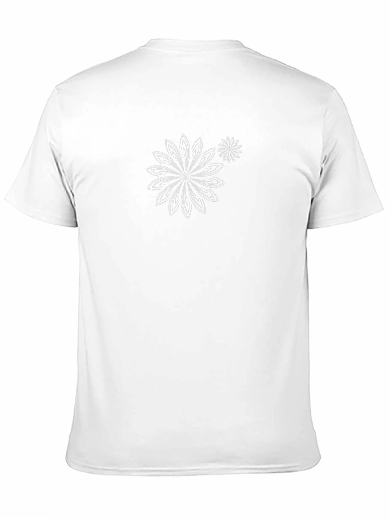 Black Tee with Floral Graphic Print
