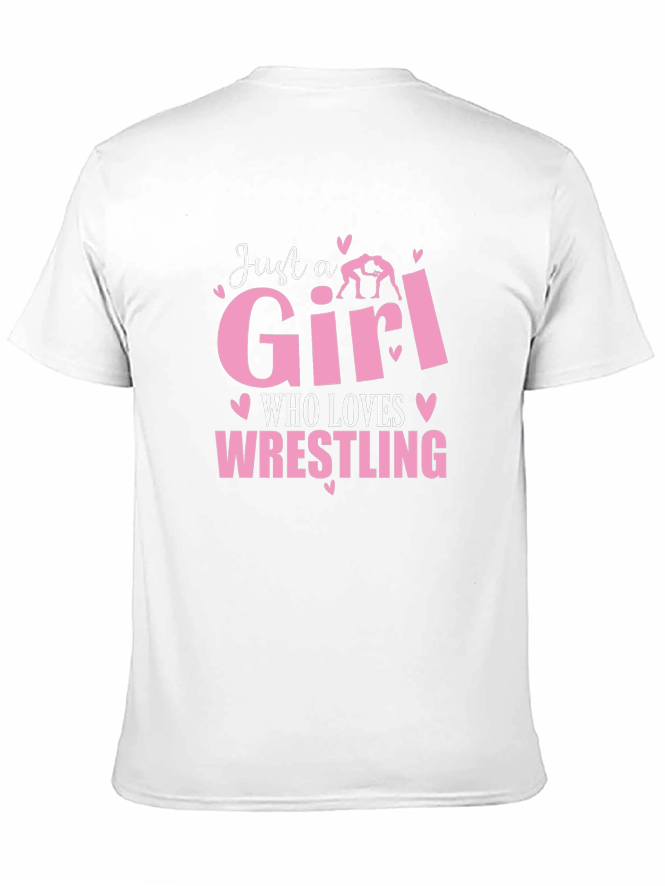 Girl Who Loves Wrestling Black T-Shirt