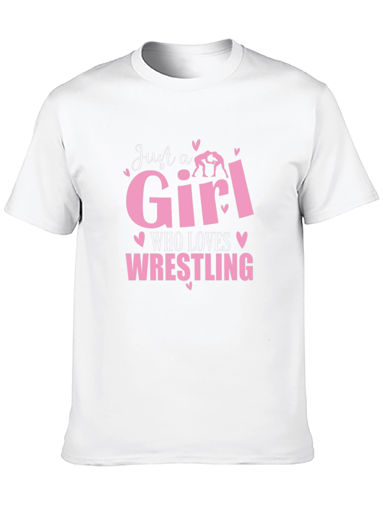 Girl Who Loves Wrestling Black T-Shirt