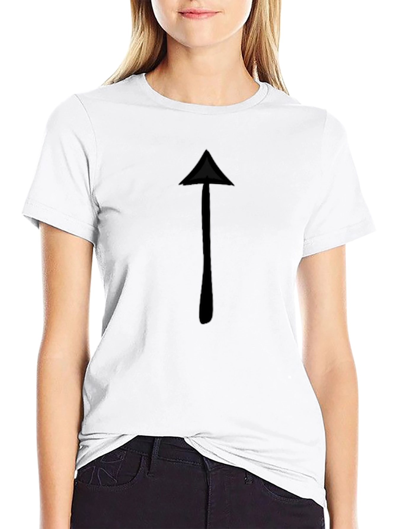 Up Arrow Black T-Shirt - Casual & Comfortable