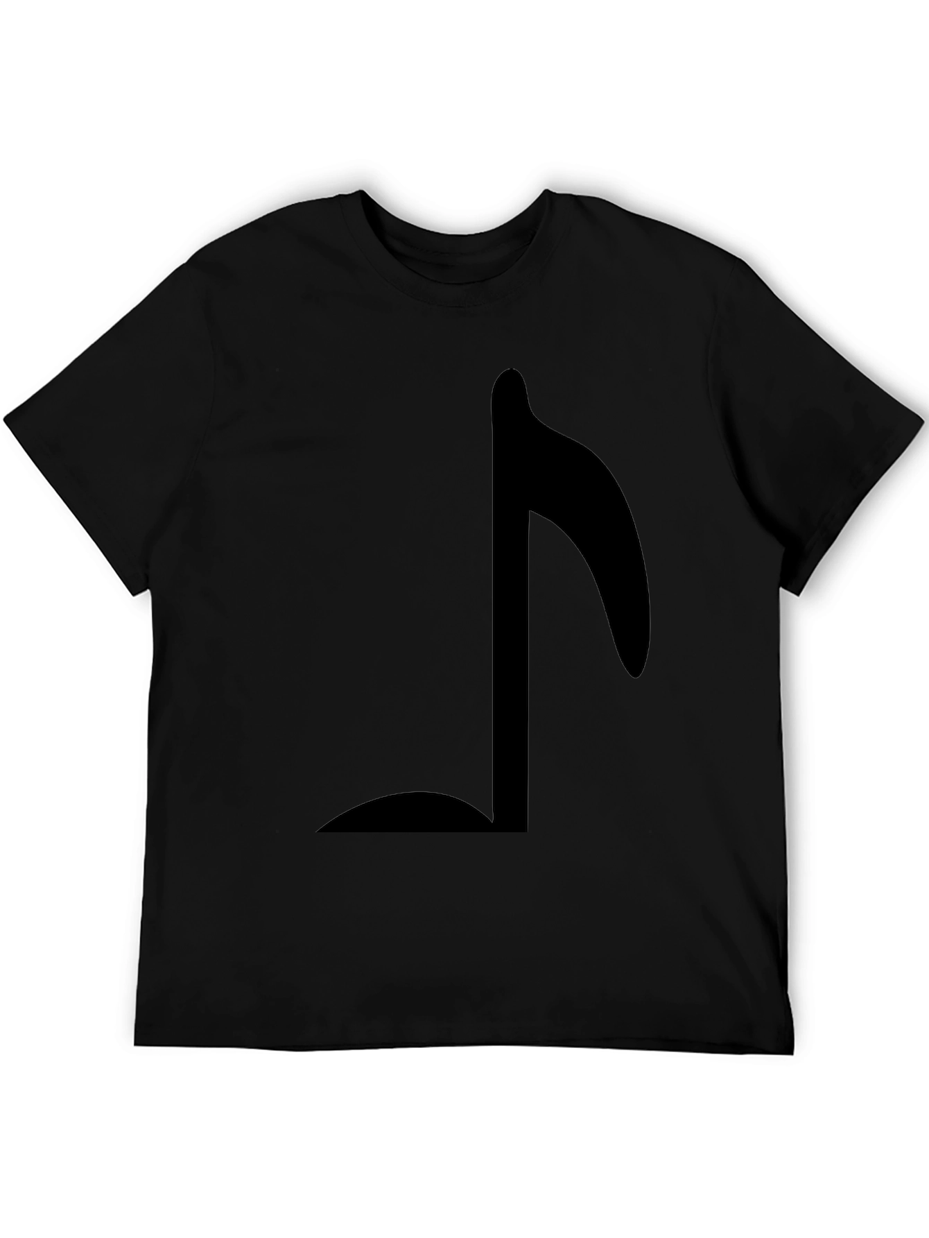 Musical Note Graphic T-Shirt - Black