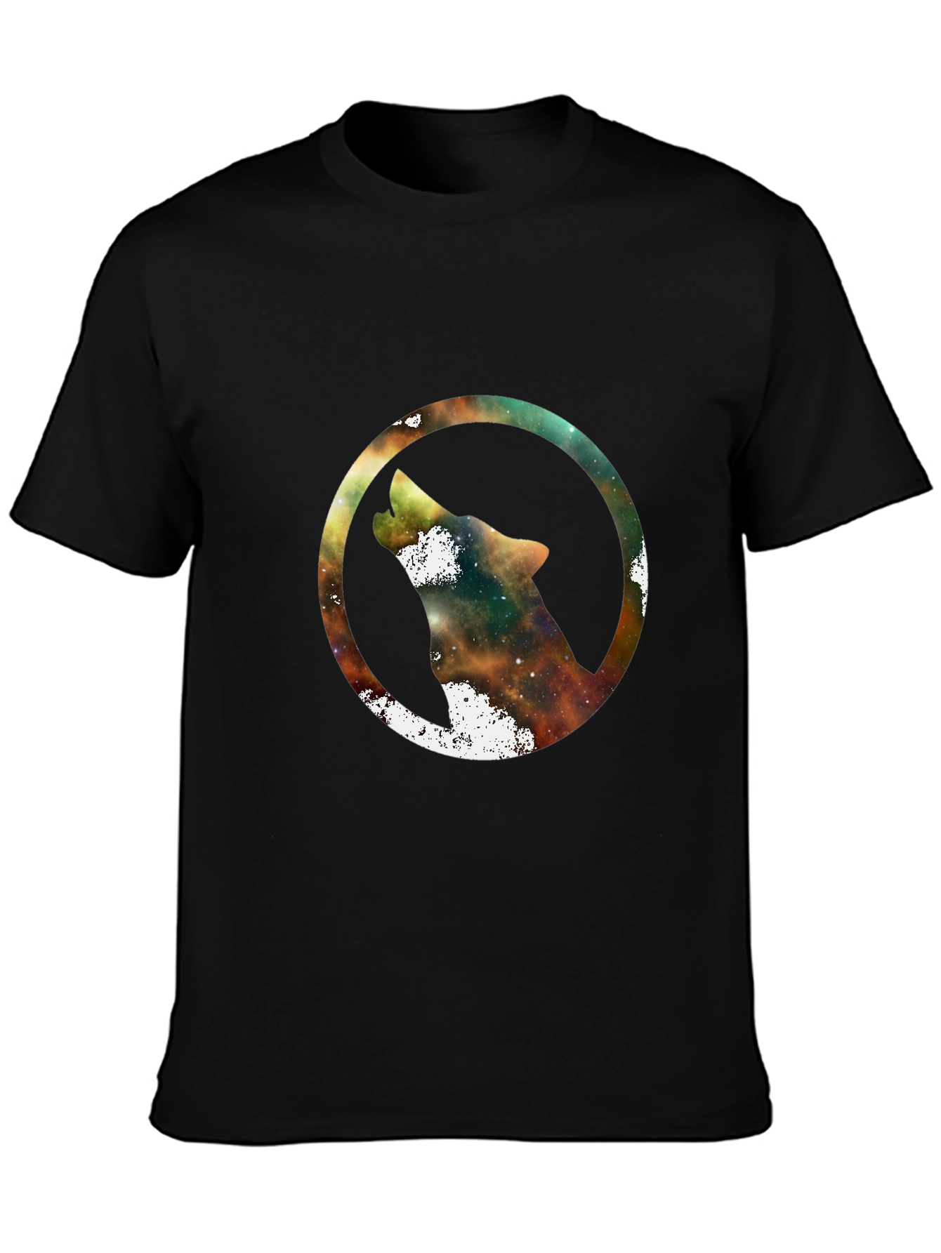 Galaxy Wolf T-Shirt - Stylish Black Tee