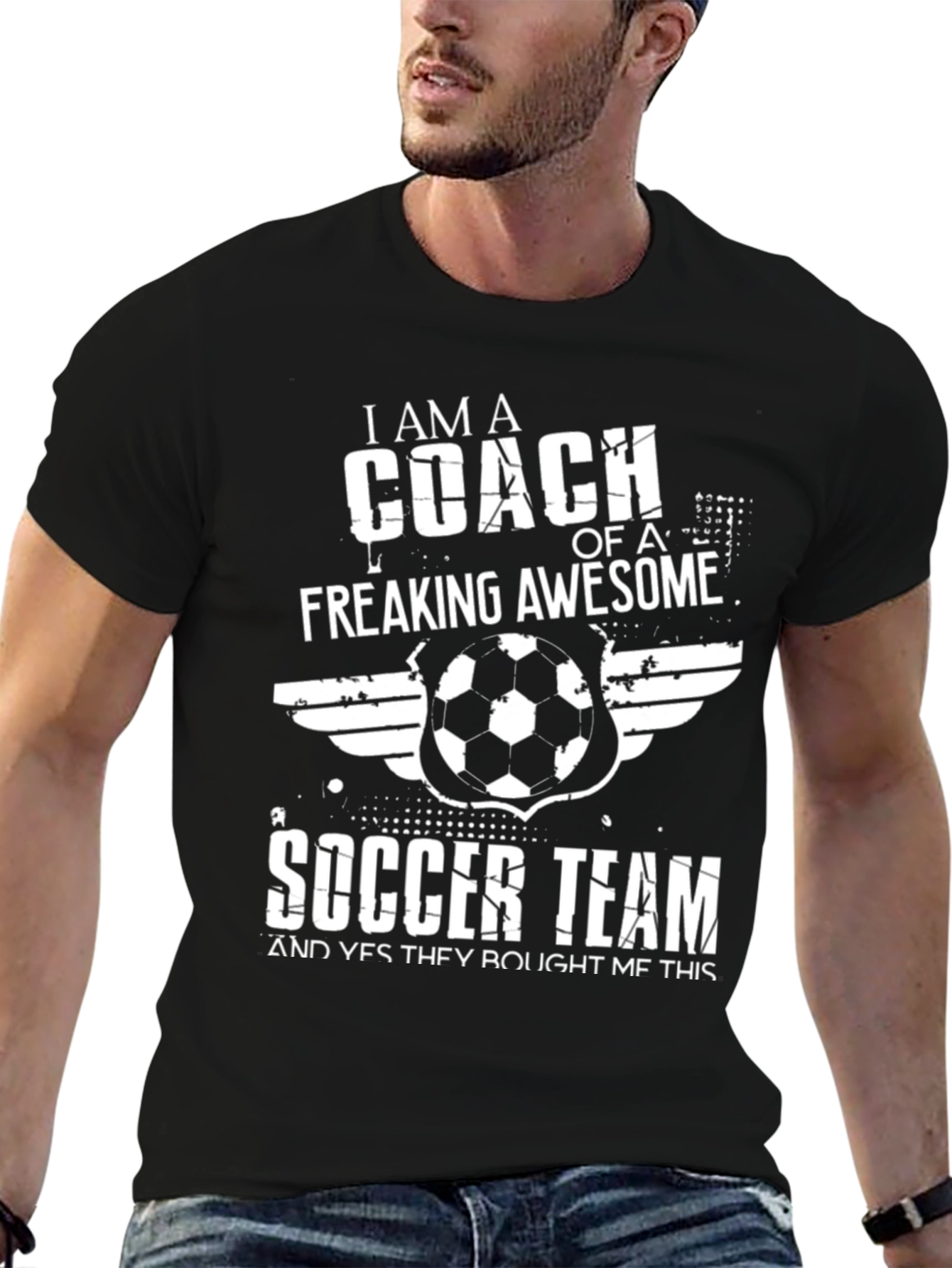 Funny Soccer Coach T-Shirt - Freaking Awesome Team Gift