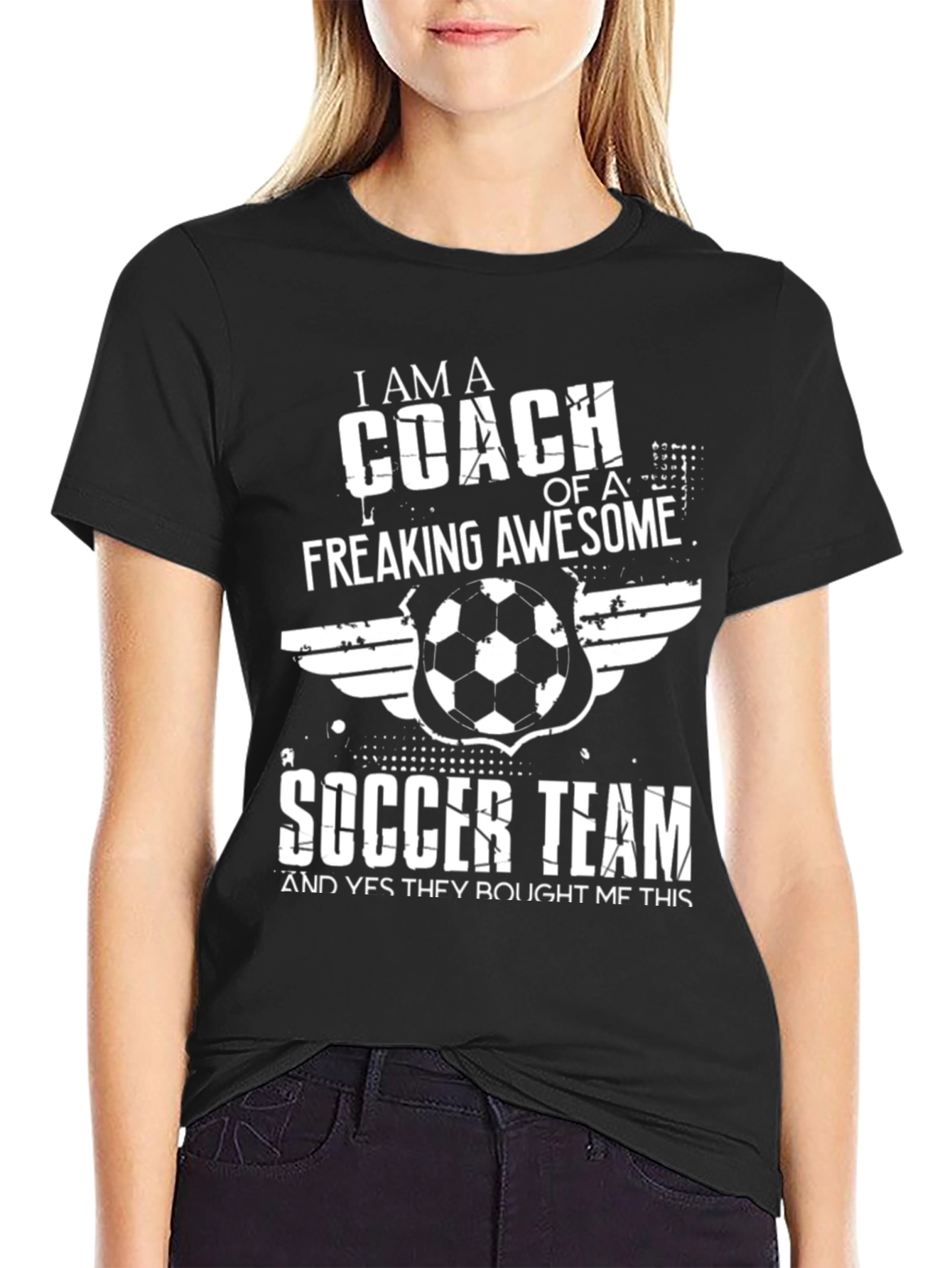Funny Soccer Coach T-Shirt - Freaking Awesome Team Gift