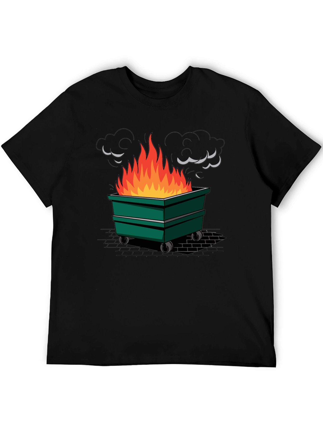 Dumpster Fire Graphic Tee - Novelty Design