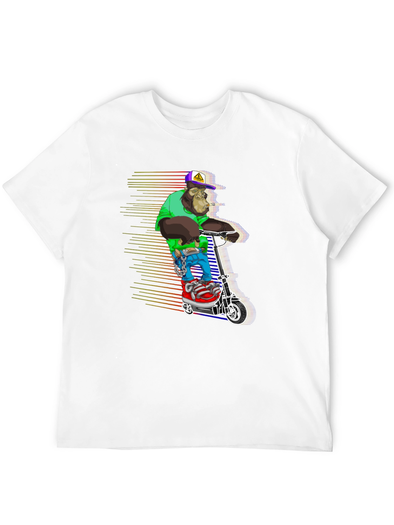 Cool Ape Scooter Graphic Tee - Black