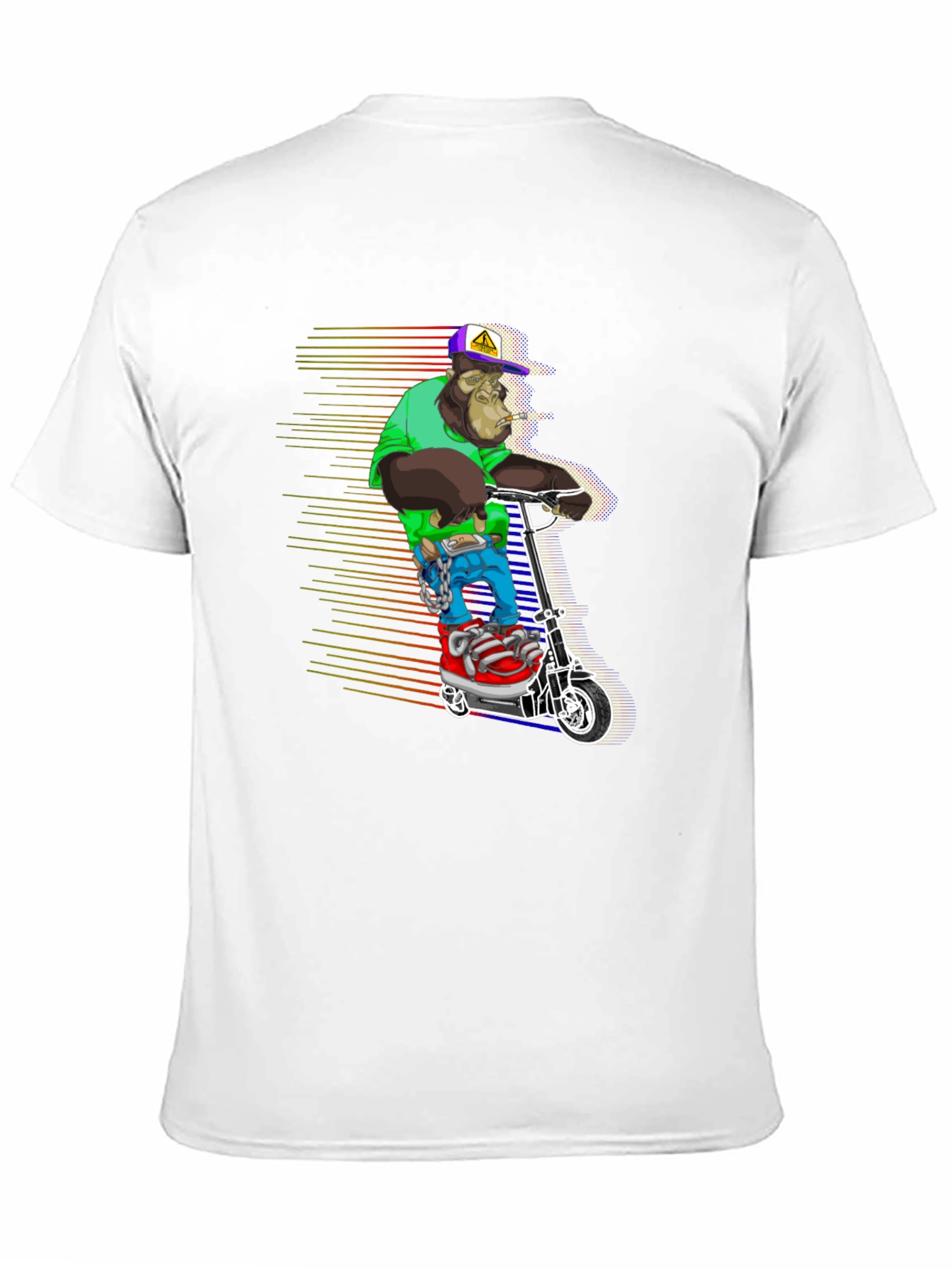 Cool Ape Scooter Graphic Tee - Black