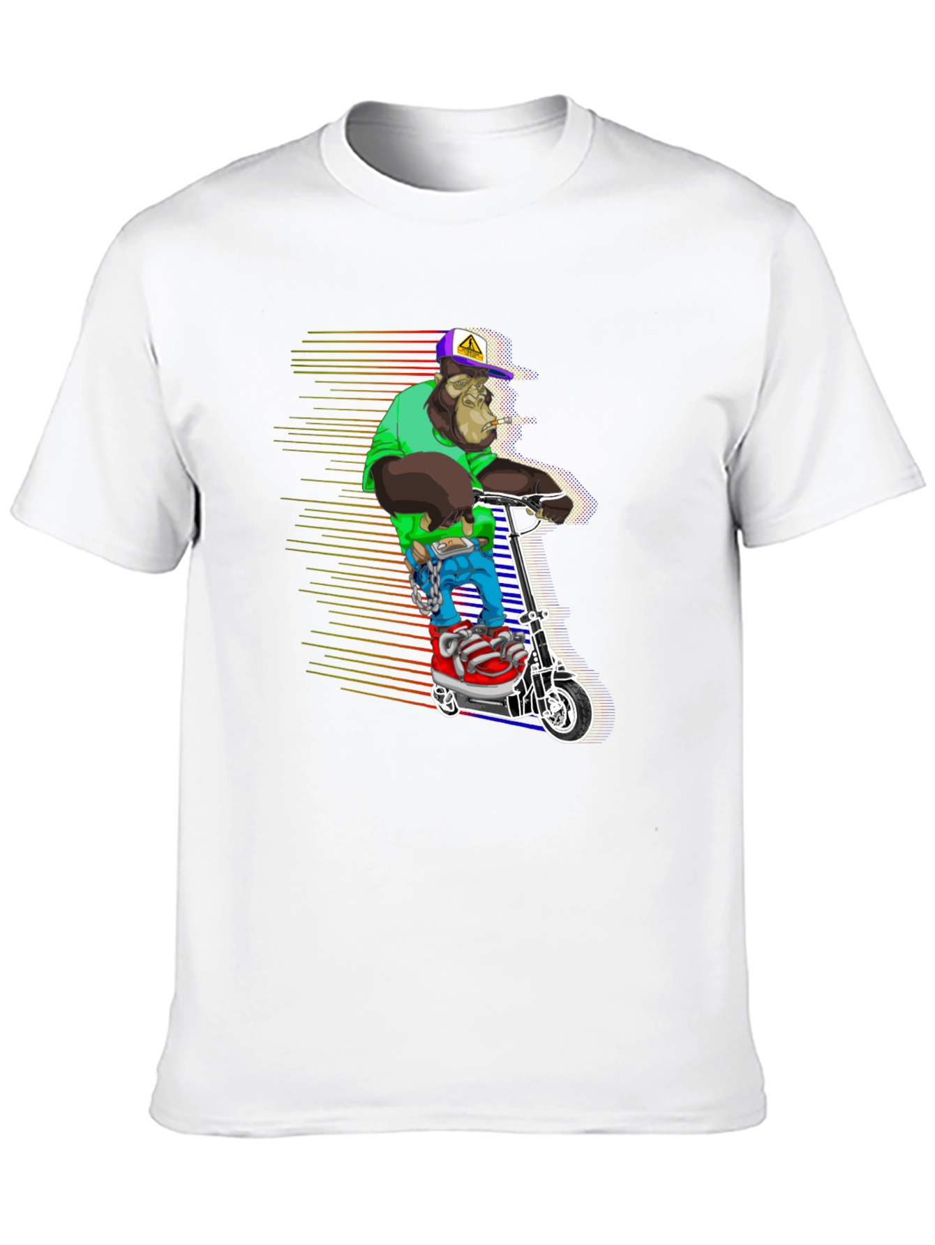 Cool Ape Scooter Graphic Tee - Black