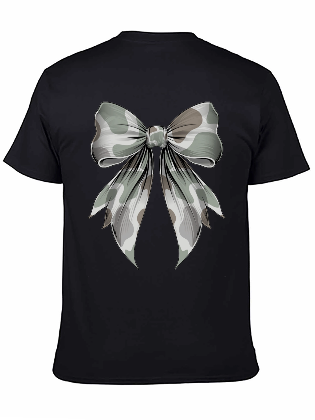 Camo Bow Graphic Tee - Stylish Casual Wear