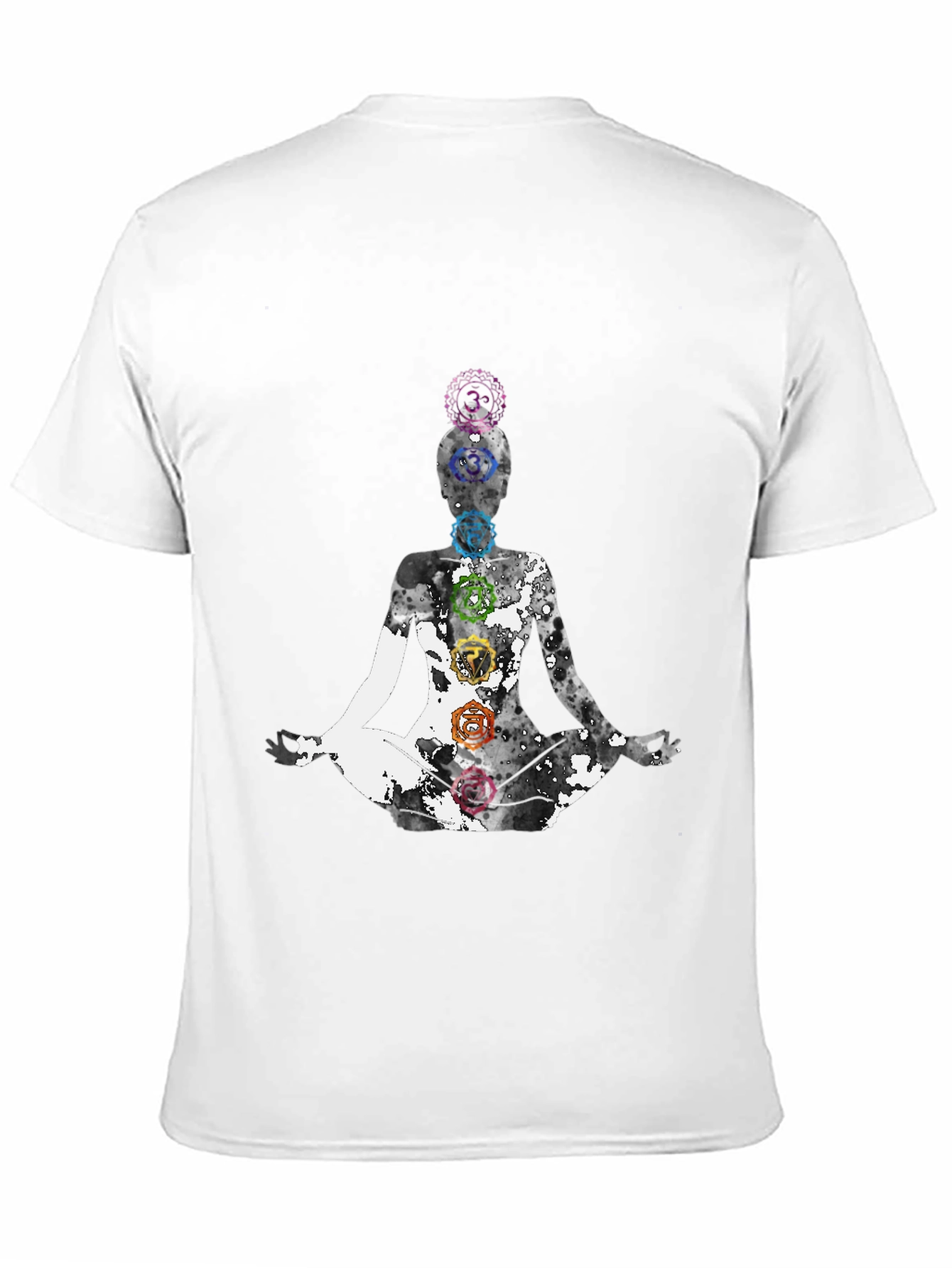 Chakra Yoga Meditation Graphic Tee - Black