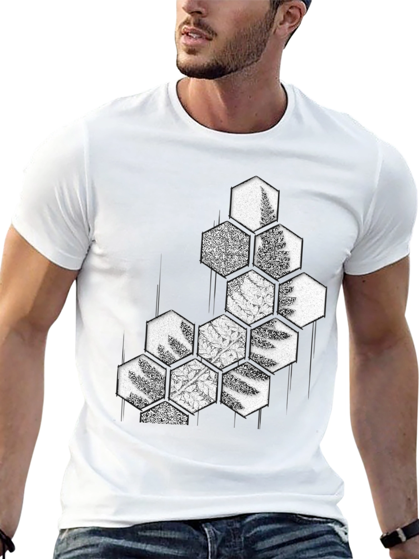 Nature Inspired Geometric Graphic Tee