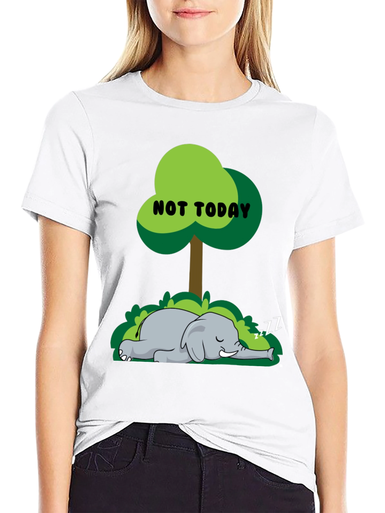 Funny Not Today Elephant T-Shirt
