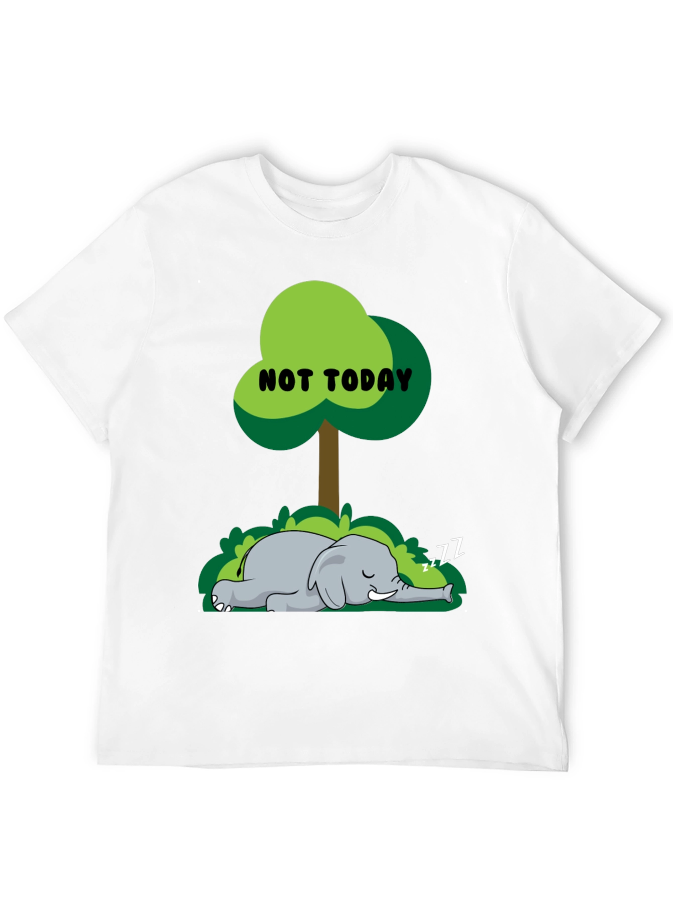 Funny Not Today Elephant T-Shirt