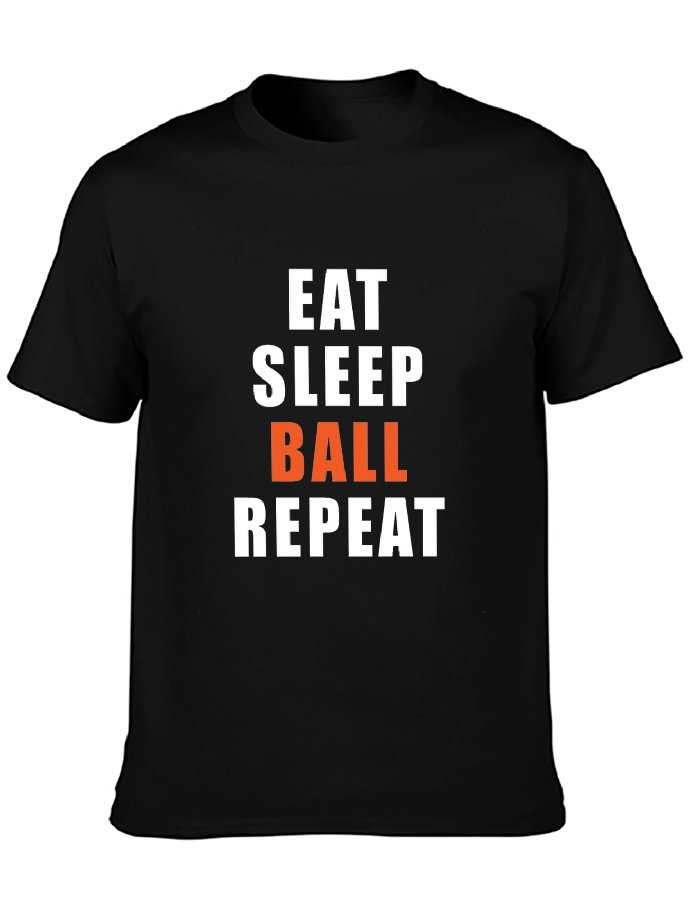 Eat Sleep Ball Repeat Graphic Tee - Black