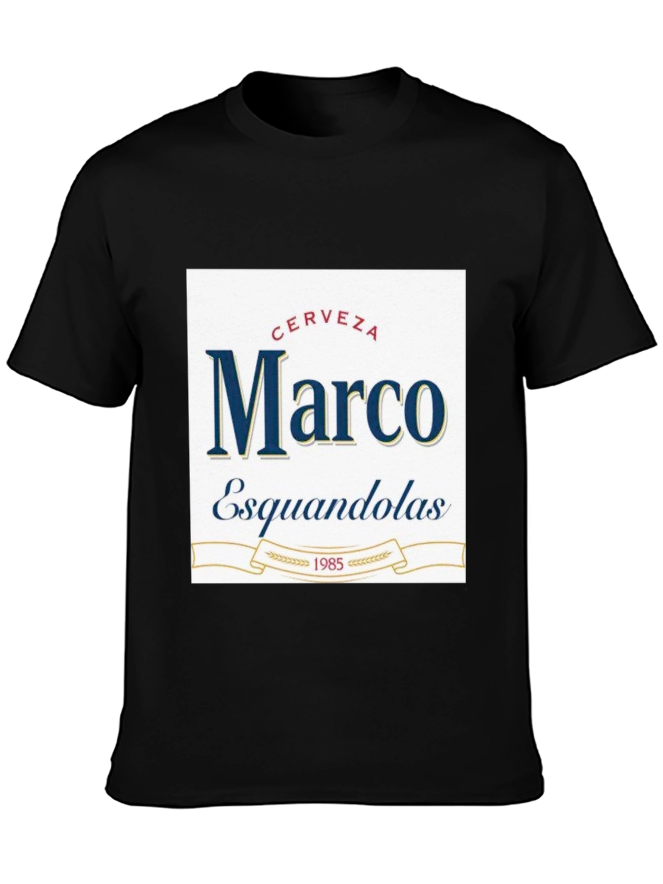 Marco Esquandolas Beer T-Shirt - Black Cotton Tee
