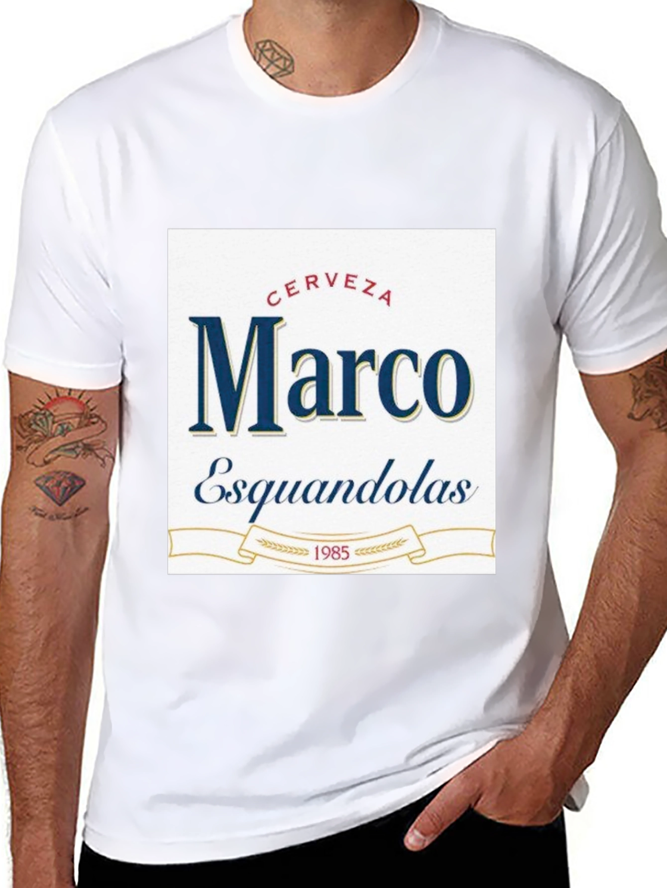 Marco Esquandolas Beer T-Shirt - Black Cotton Tee