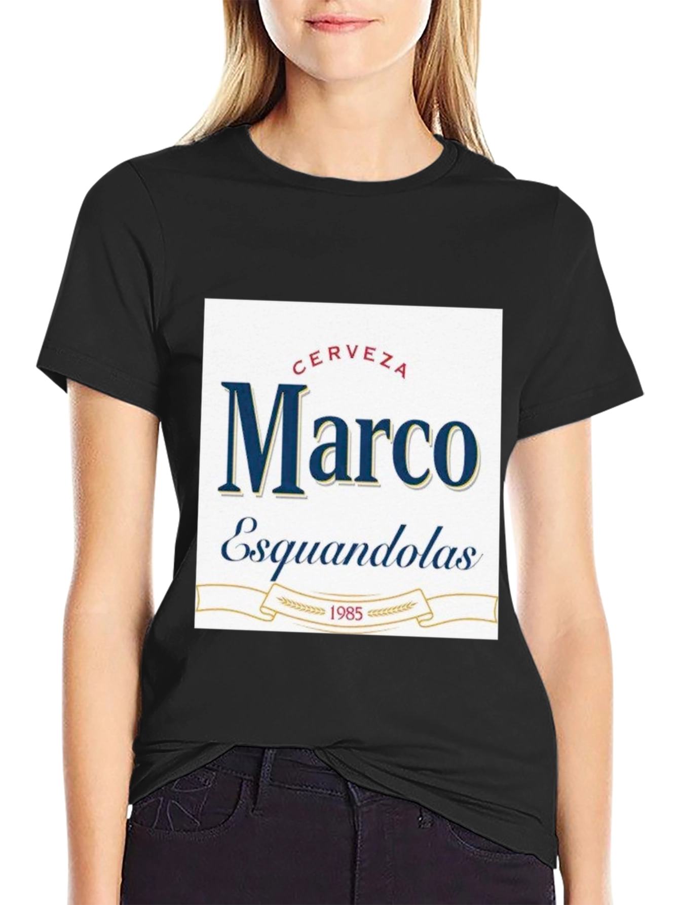 Marco Esquandolas Beer T-Shirt - Black Cotton Tee