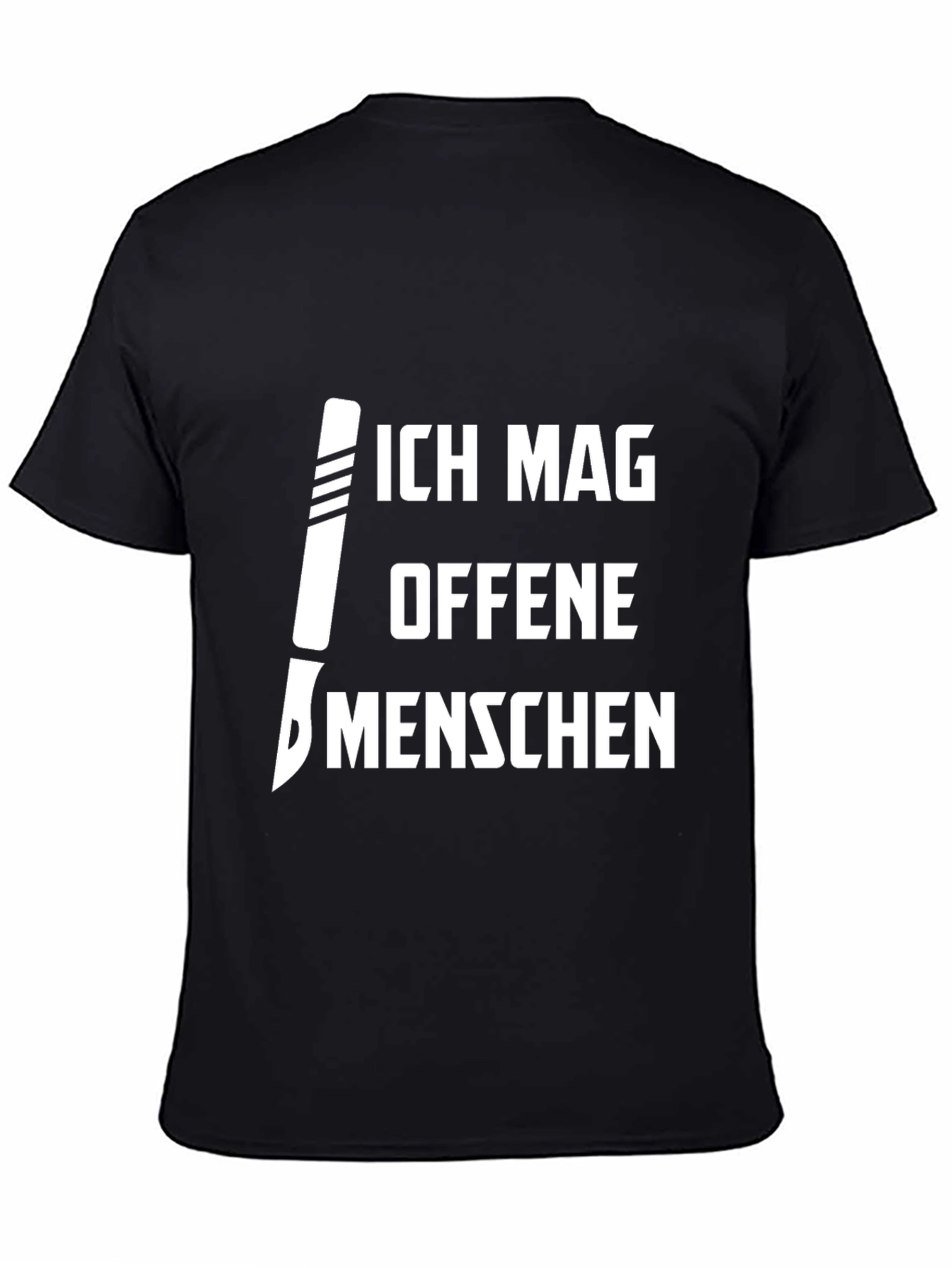 Ich Mag Offene Menschen T-Shirt - Knife Humor