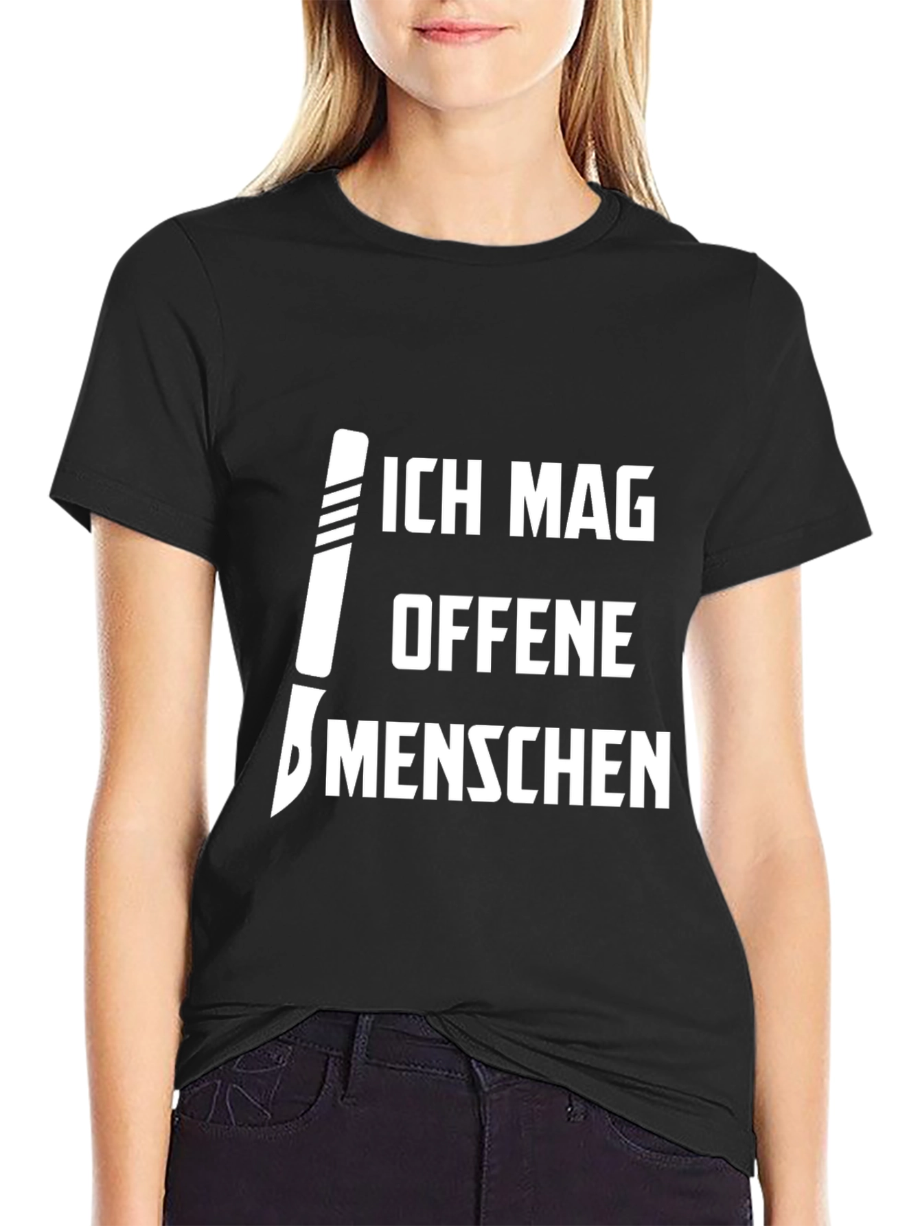 Ich Mag Offene Menschen T-Shirt - Knife Humor