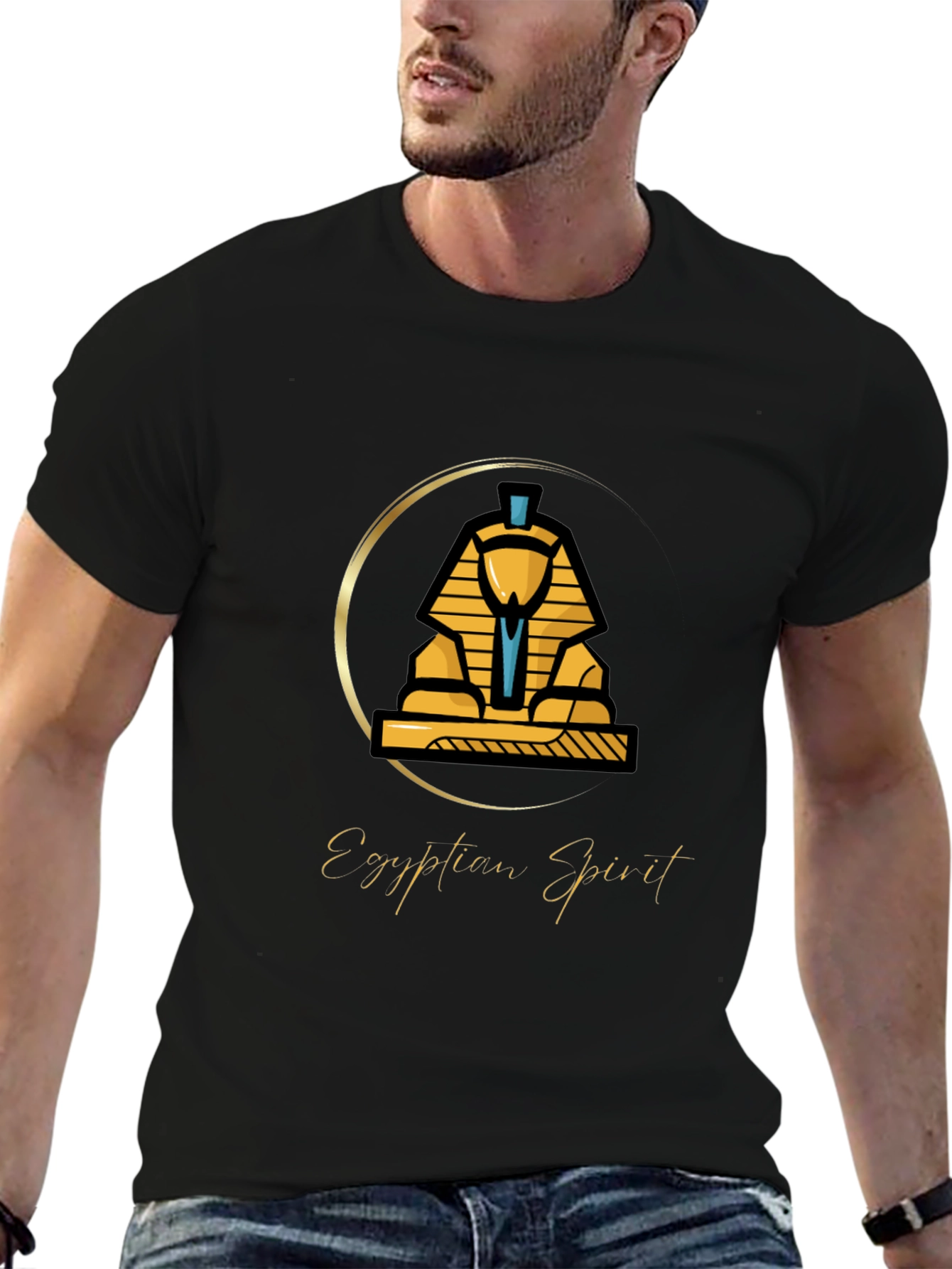 Egyptian Spirit Sphinx Graphic T-Shirt
