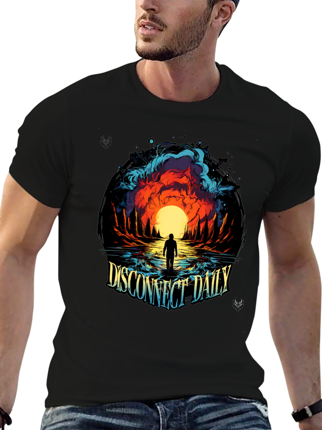Disconnect Daily Graphic T-Shirt - Black