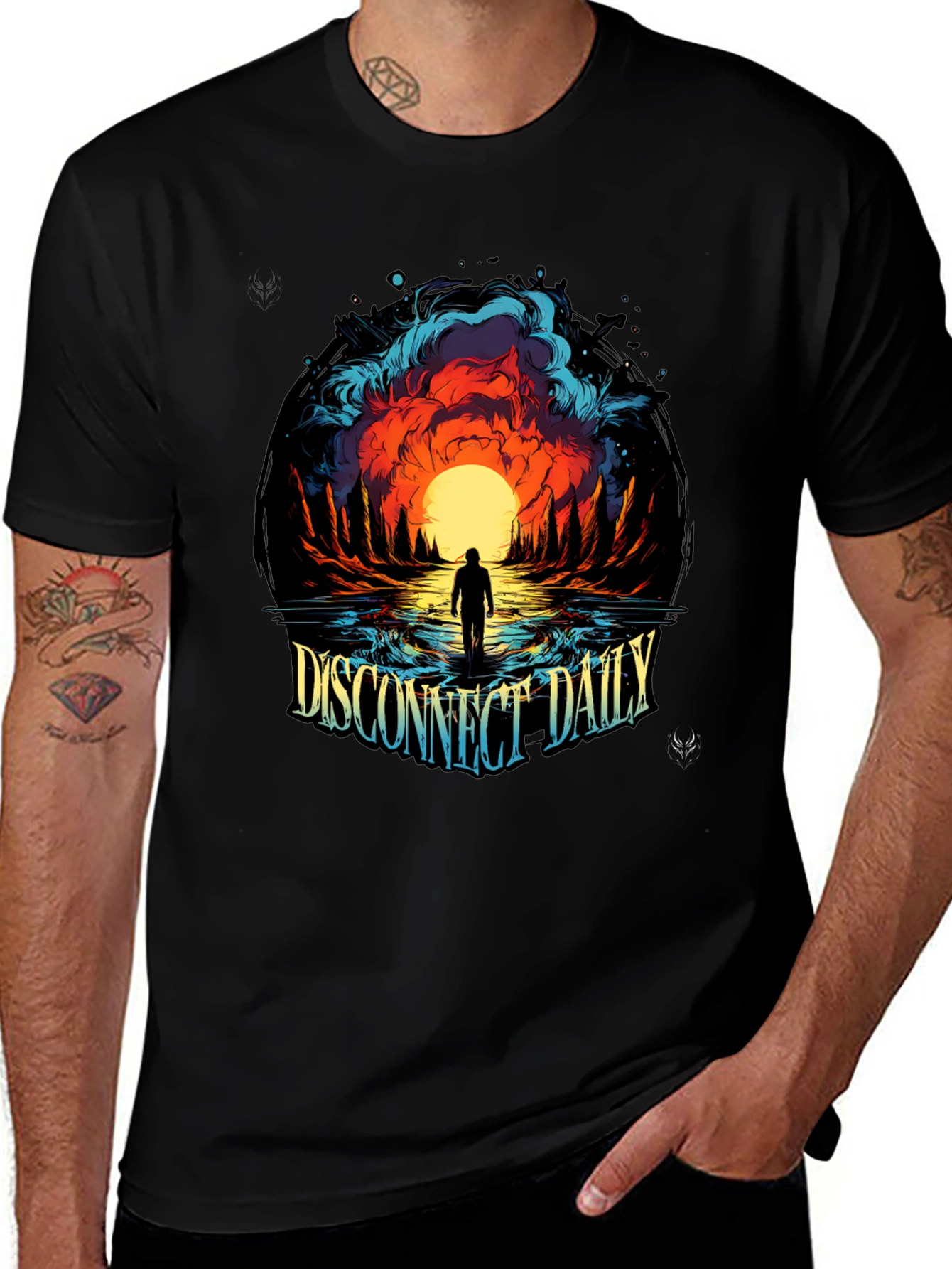 Disconnect Daily Graphic T-Shirt - Black