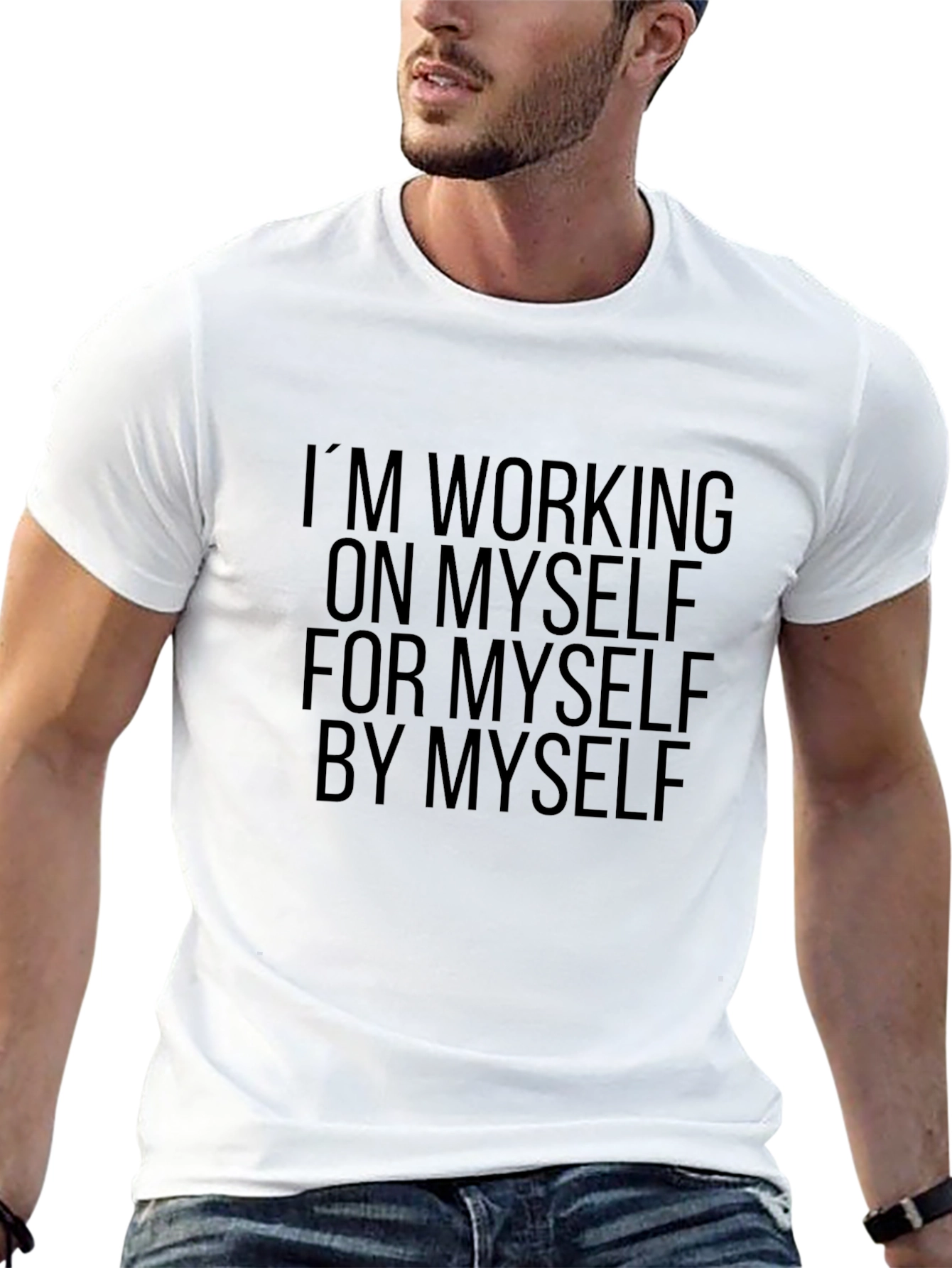 Motivational Graphic Tee - Im Working On Myself