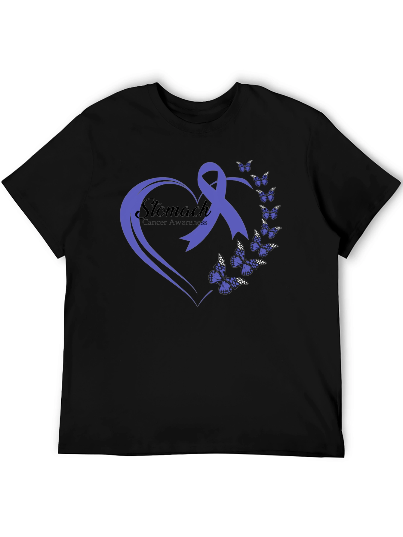 Stomach Cancer Awareness Butterfly Ribbon T-Shirt
